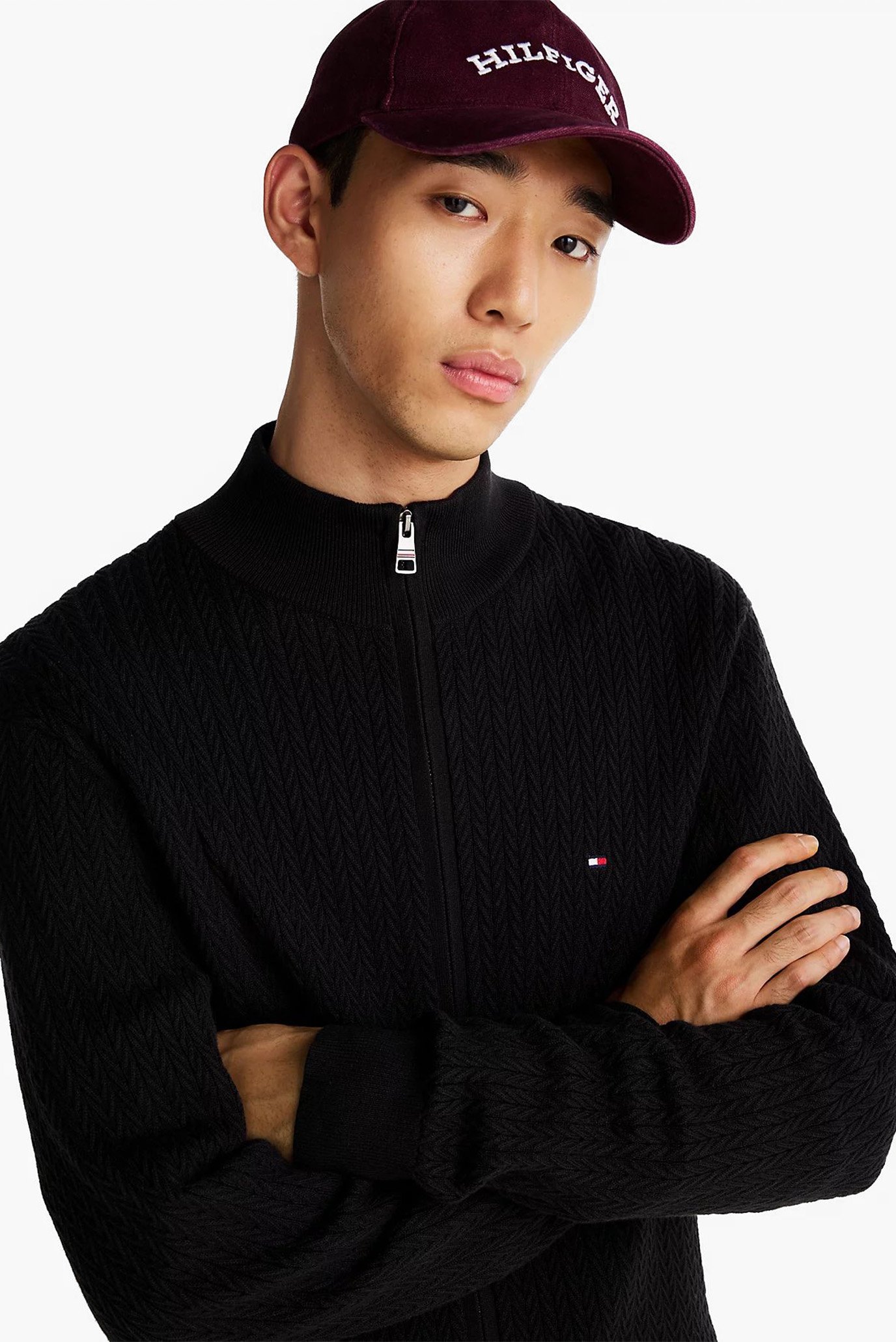 Кардиган HERRINGBONE STRUCTURE ZIP THRUTommy Hilfiger Кардиган HERRINGBONE STRUCTURE ZIP THRU 4