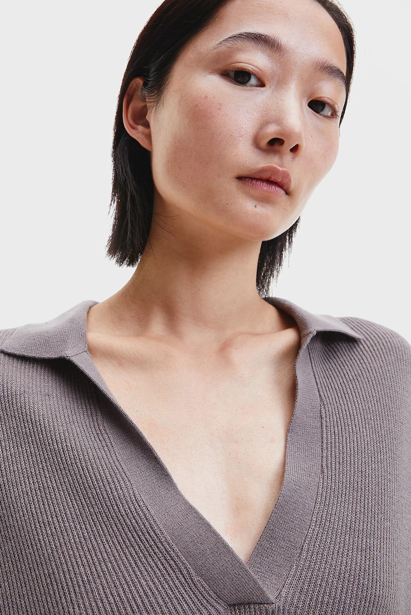 Свитер RIB OPEN NECK SWEATERCalvin Klein Свитер RIB OPEN NECK SWEATER 4