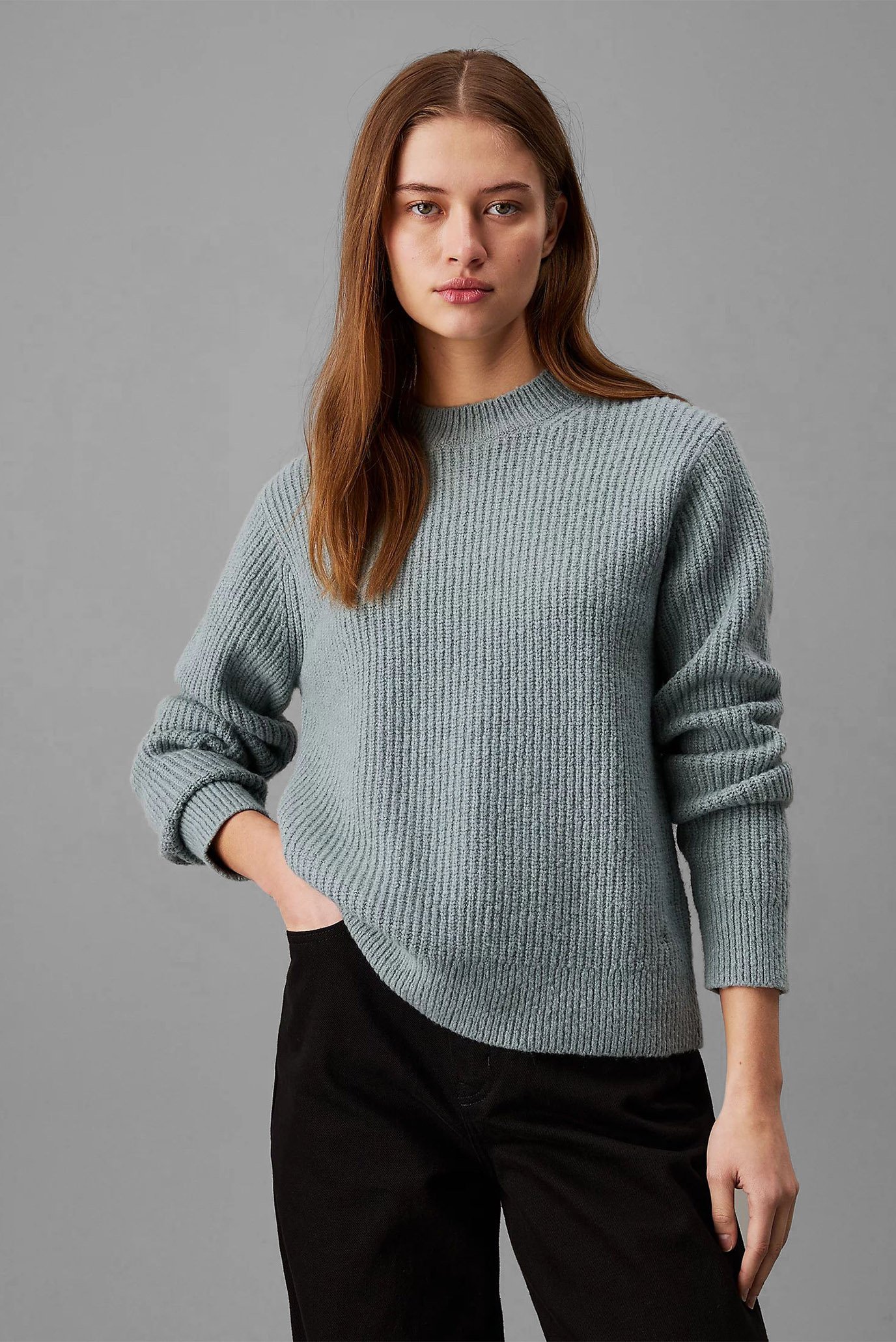 Свитер/BOUCLE RIB C-NK RELAXED SWEATER 1