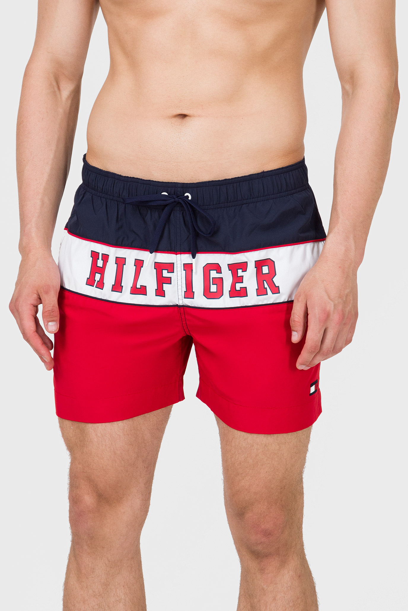 Мужские красные плавательные шорты 4