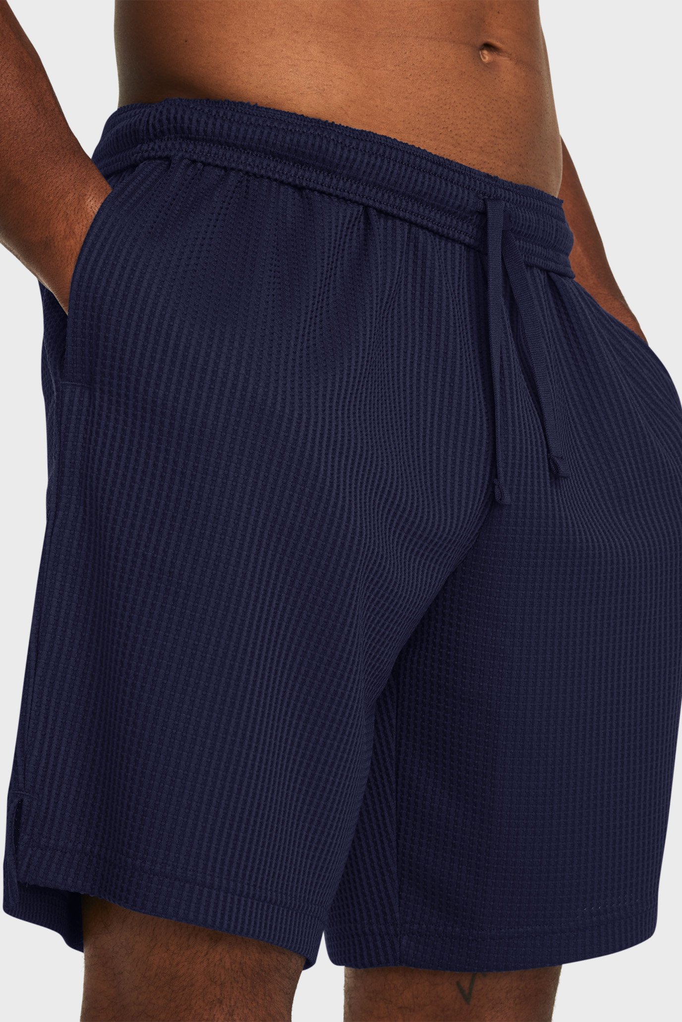 Мужские темно-синие шорты UA Rival Waffle Short 4