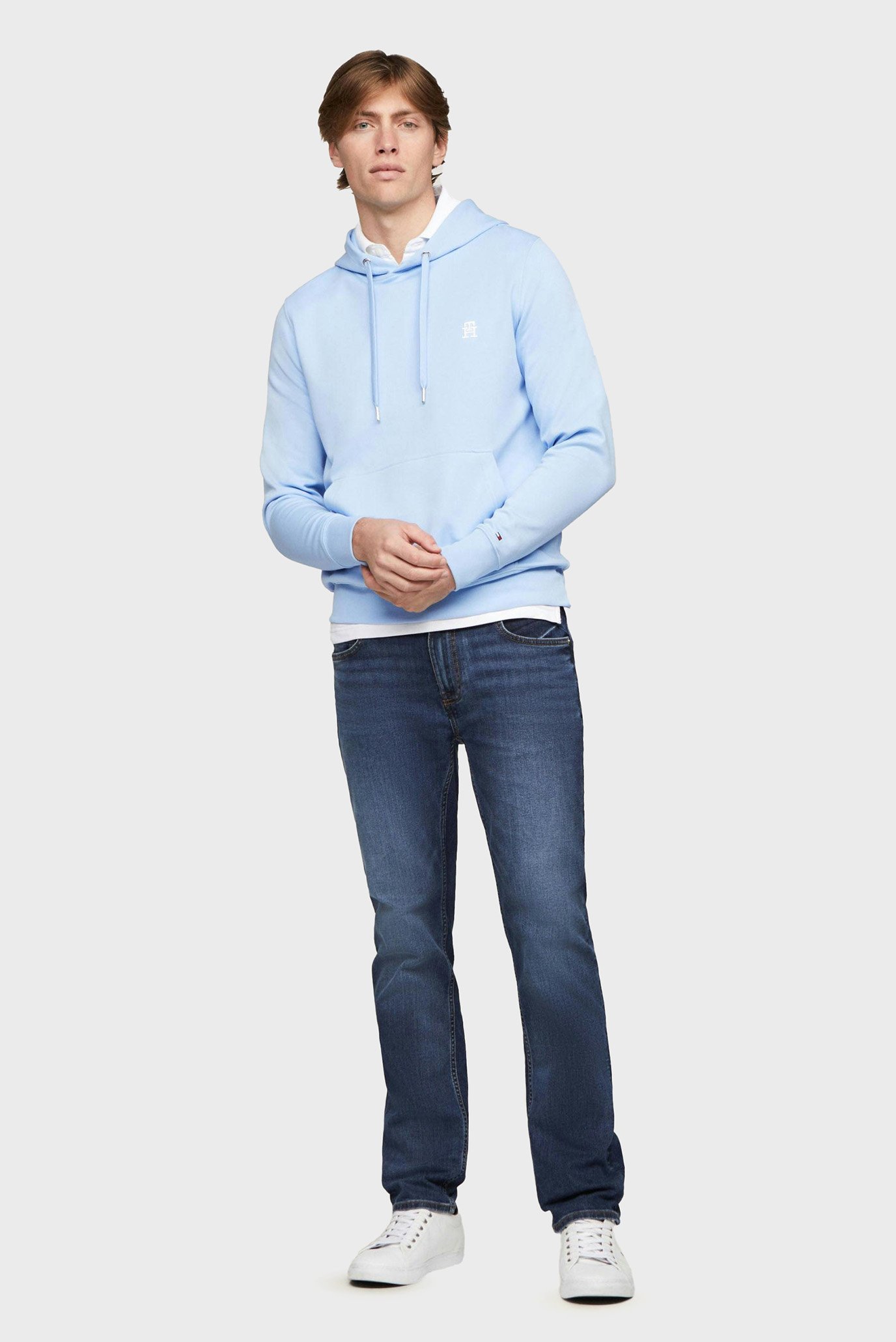 Мужское голубое худи MONOGRAM IMD 2