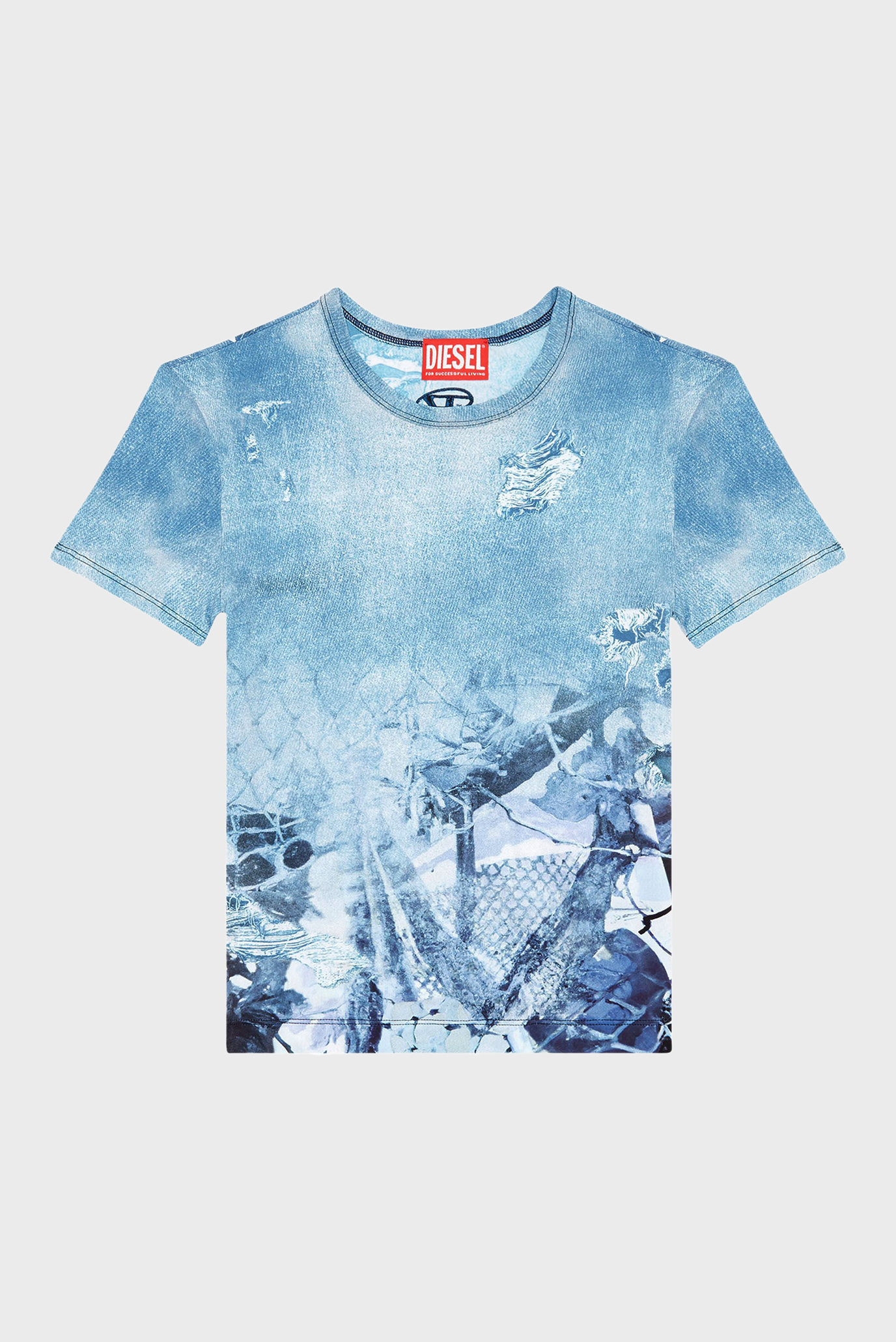 Женский голубой топ T-UNCSKI 4