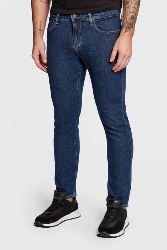 Мужские темно-синие джинсы SLIM FIT DARK BLUE