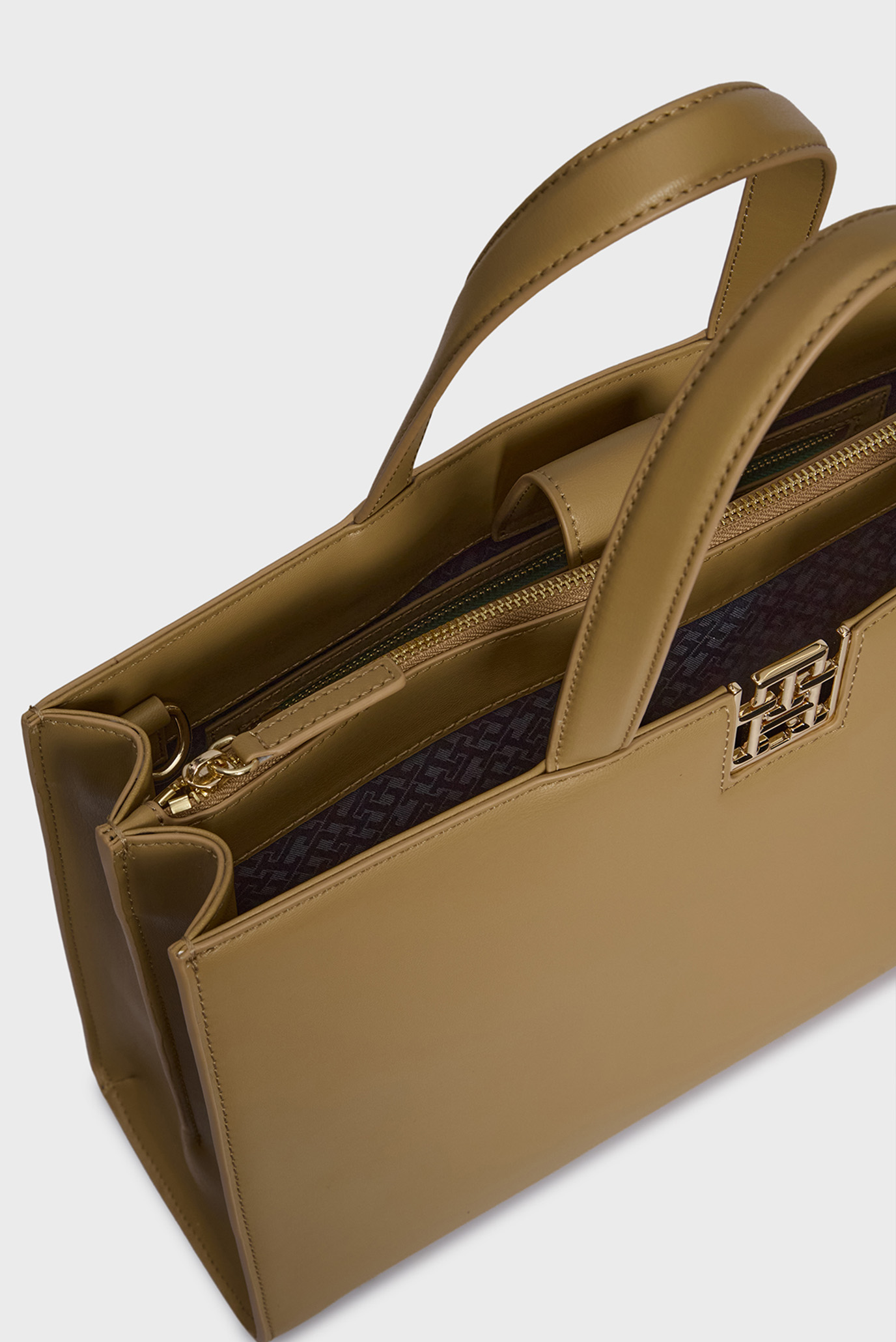 Женская бежевая сумка TH RESET SATCHEL 5