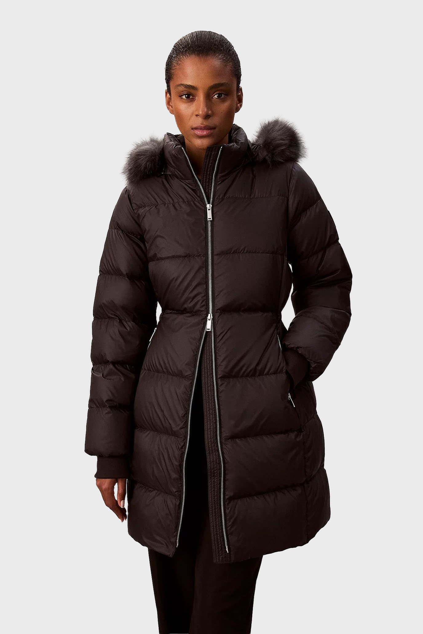 Куртка зимняя LONG DOWN JACKET WITH FUR 1