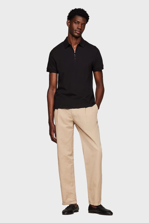 Поло DC INTERLOCK ZIP SLIM POLO