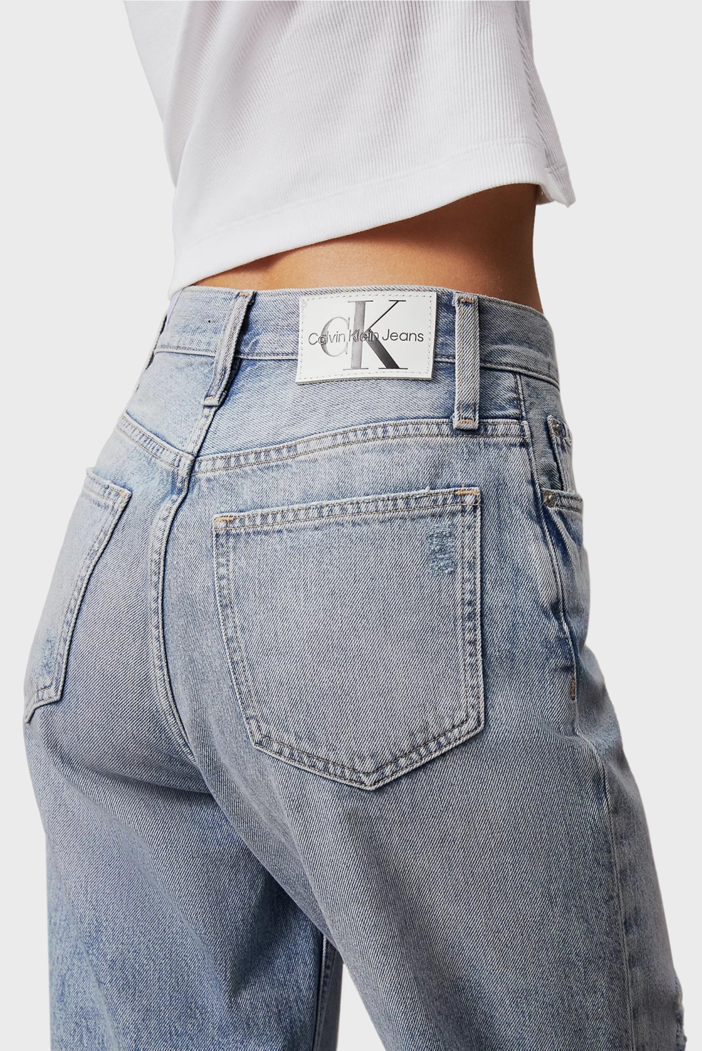 Женские голубые джинсы MOM JEAN 5