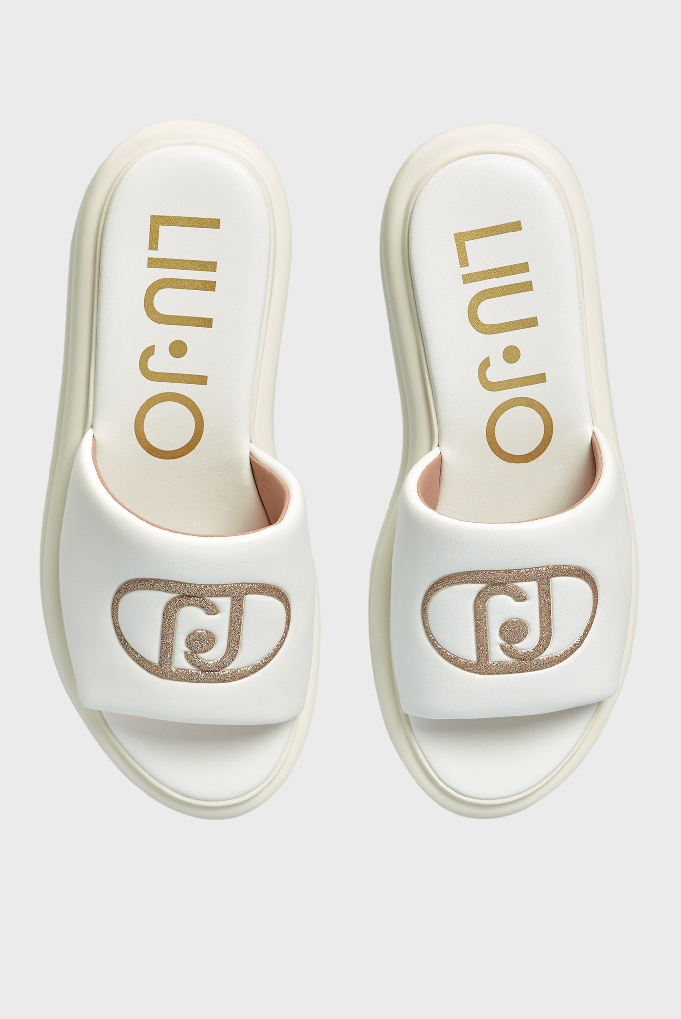 Слайдеры  ARIA 04 - SLIPPER FLAT FORM SPREADING WHITELIU JO Слайдеры  ARIA 04 - SLIPPER FLAT FORM SPREADING WHITE 4
