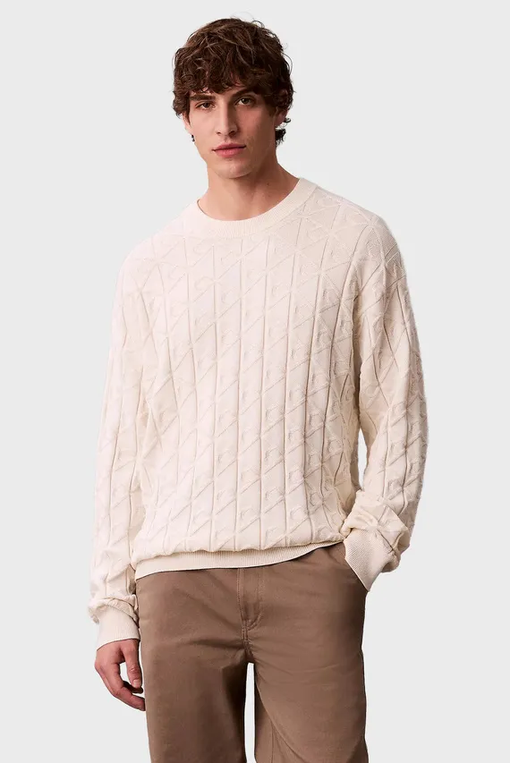 Свитер LS EASY AOP COTTON CREWNK SWEATE Calvin Klein Jeans