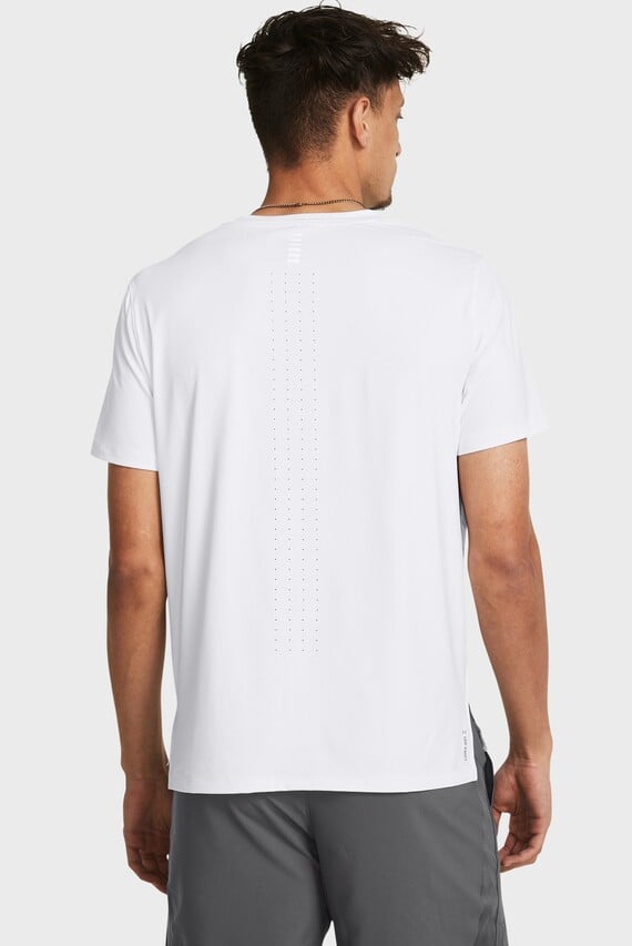 Мужская белая футболка UA LAUNCH ELITE GRAPHIC SS
