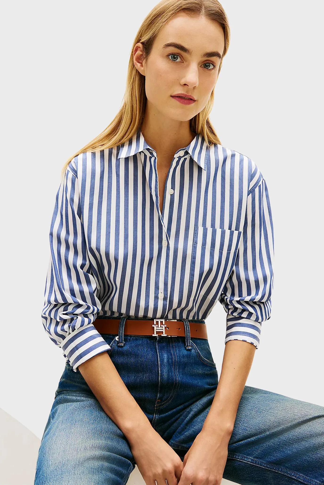 Рубашка ESS POPLIN EASY FIT SHIRT 4