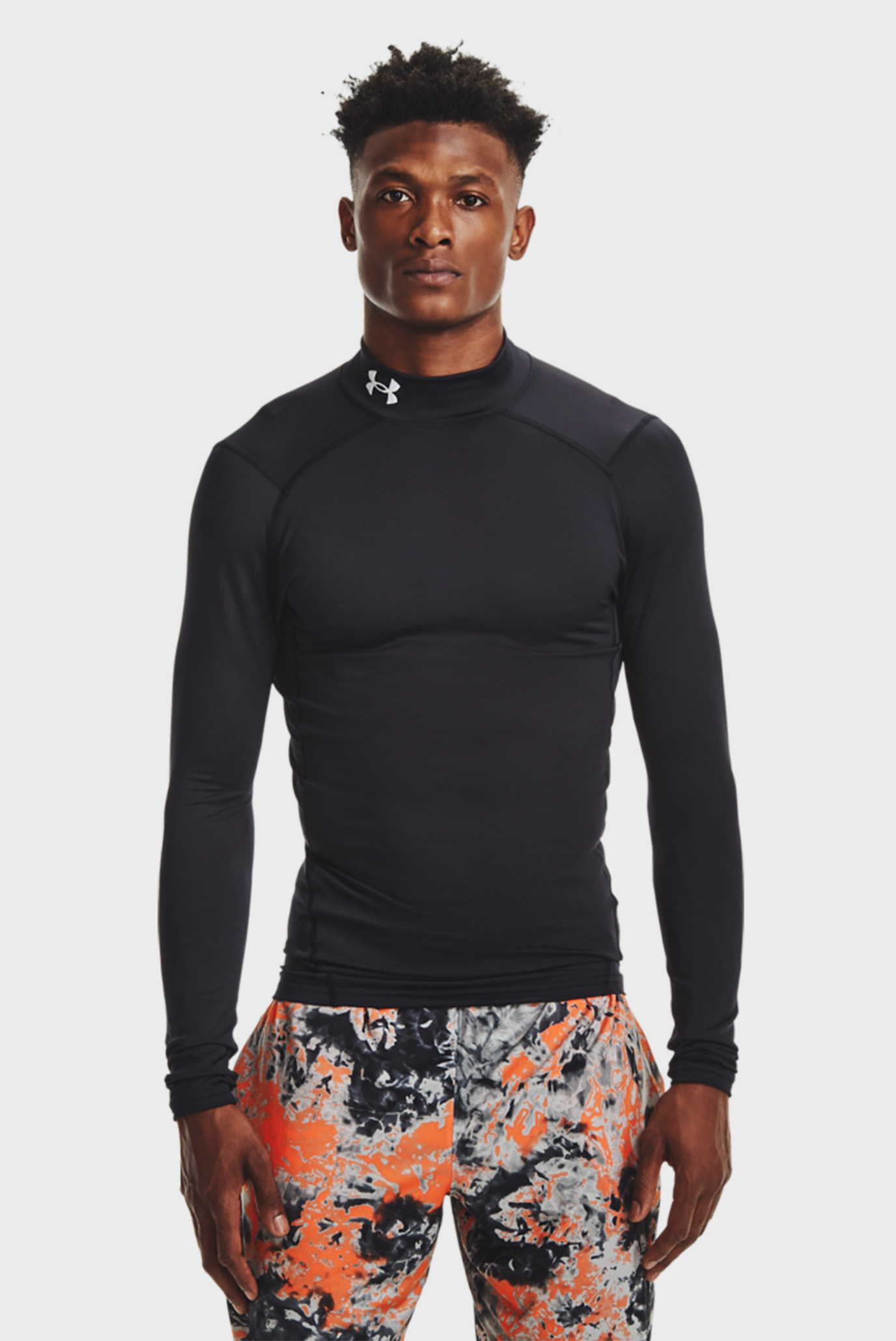 Мужской черный термореглан UA CG Armour Comp Mock 7