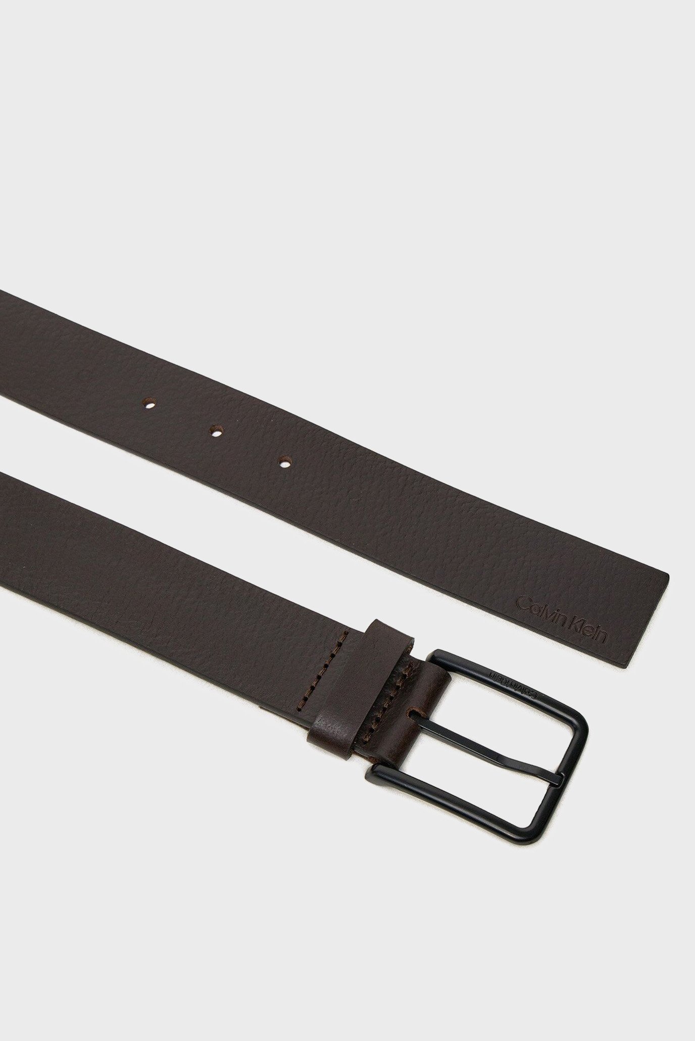 Мужской коричневый кожаный ремень 2