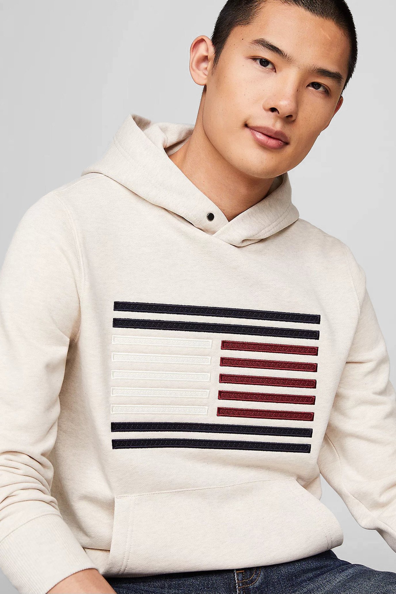 Мужское бежевое худи GROSSGRAIN FLAG 4