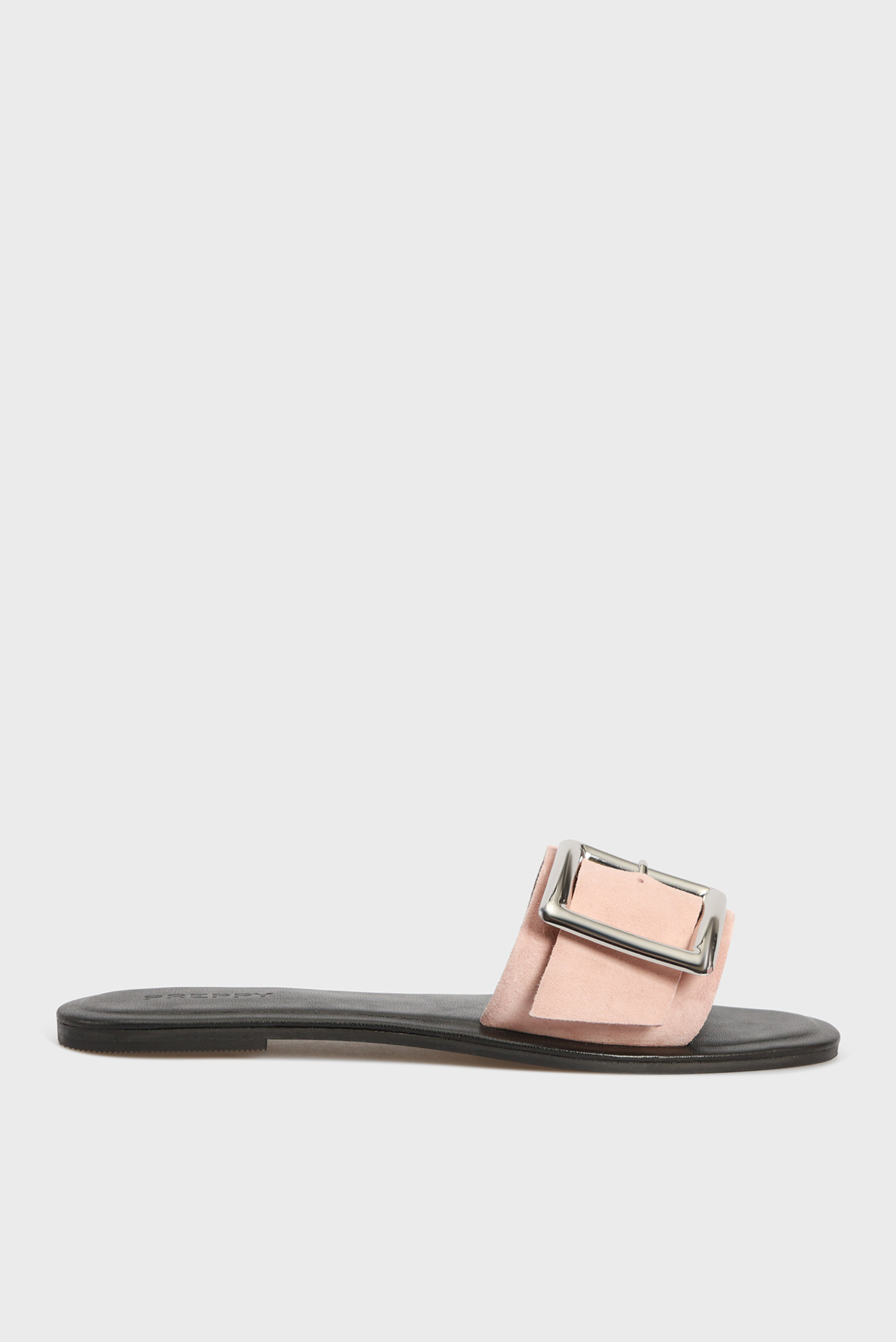 Женские пудровые замшевые мюли 5