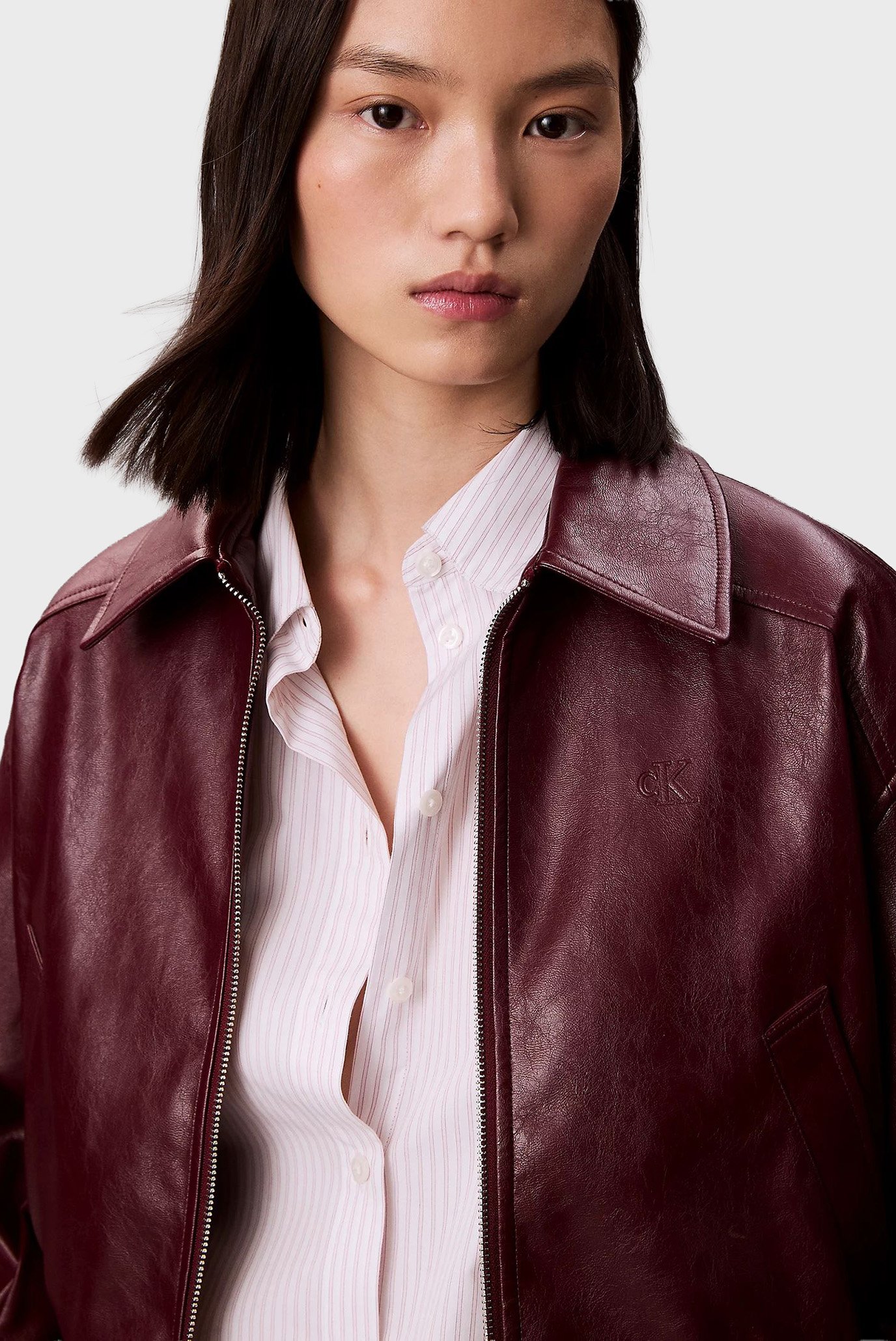 Куртка кожаная A-Cropped Crinkle Faux Leather B 5