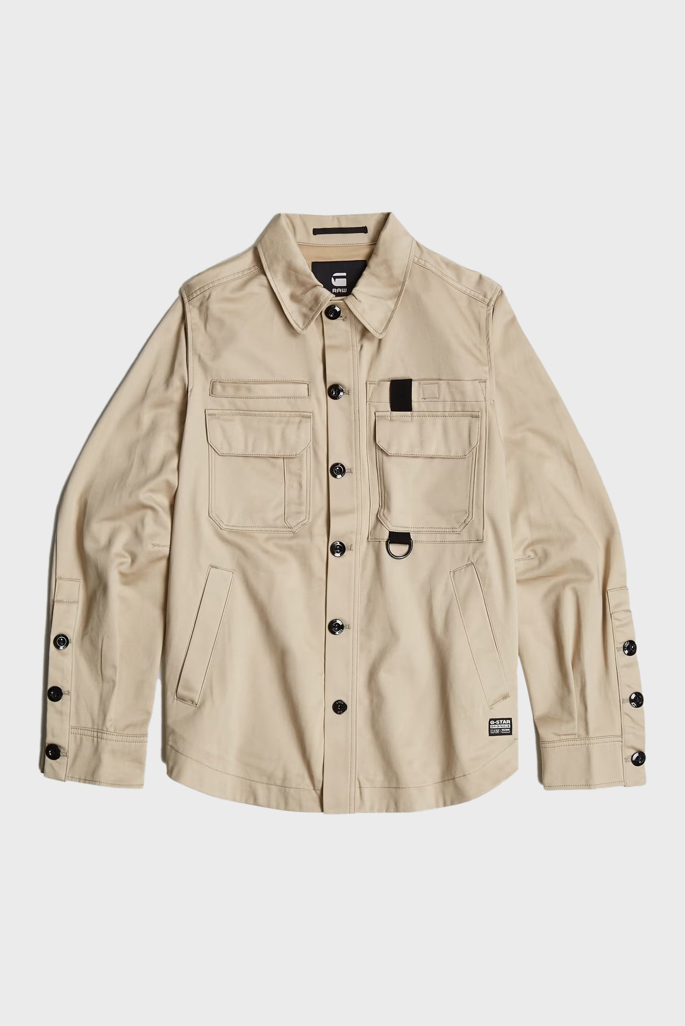 Женская бежевая рубашка-пальто Tape Overshirt wmn 5