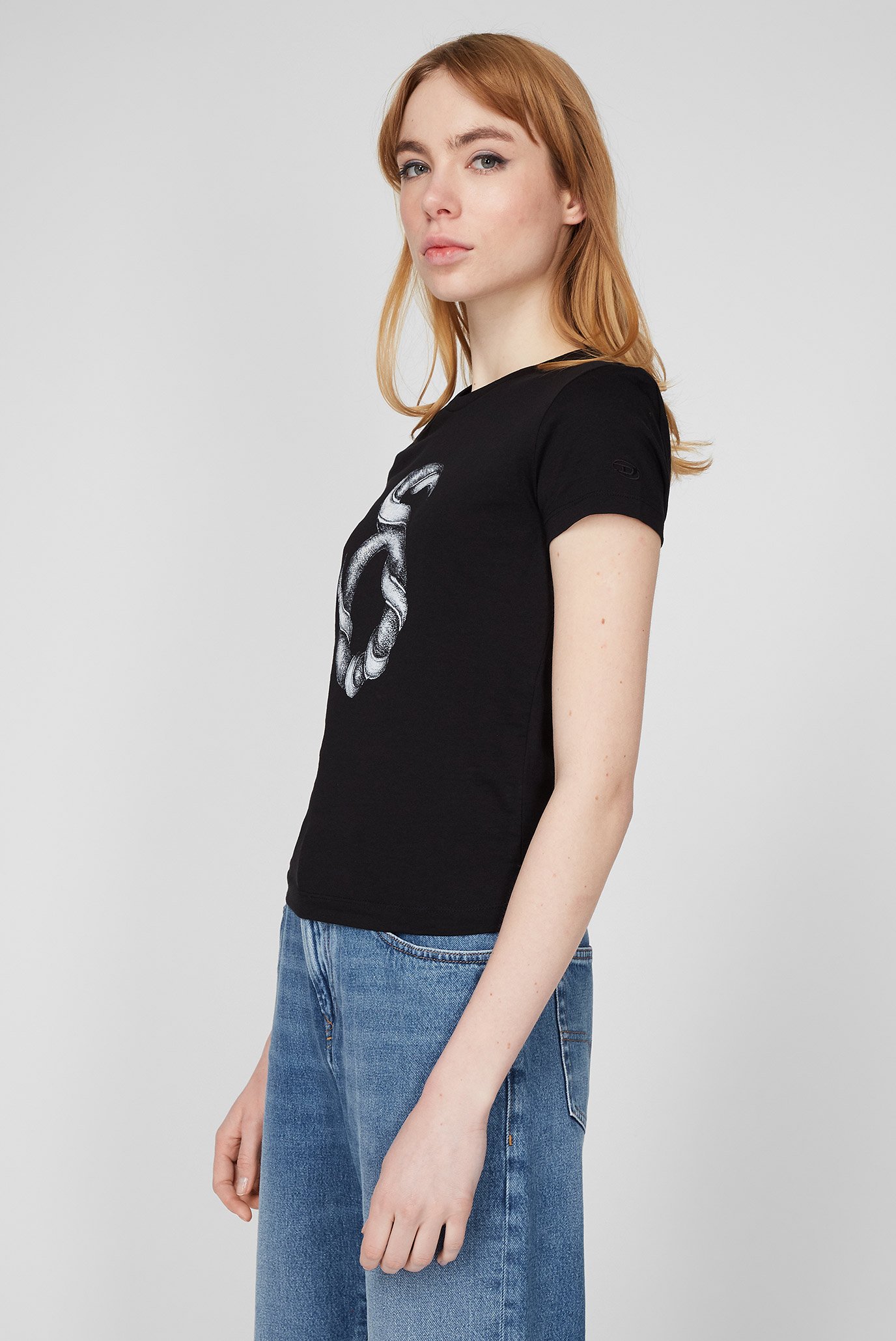 Женская черная футболка T-SLI-C3 3