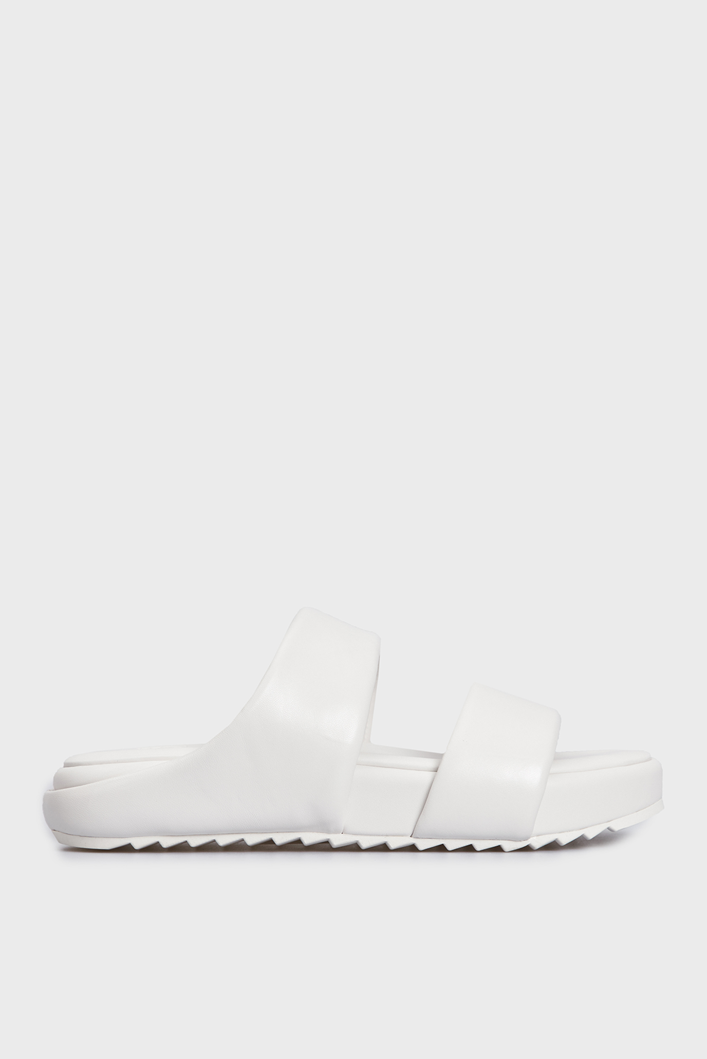 Женские белые кожаные слайдеры Cody 8