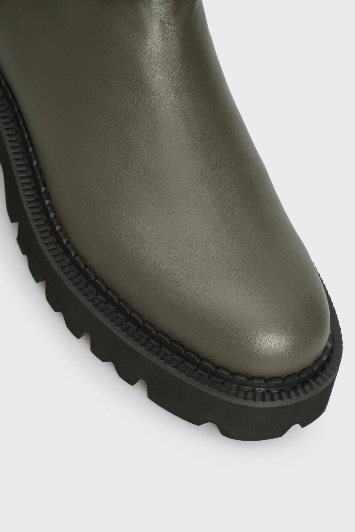 Женские оливковые кожаные ботинки Daphne 4