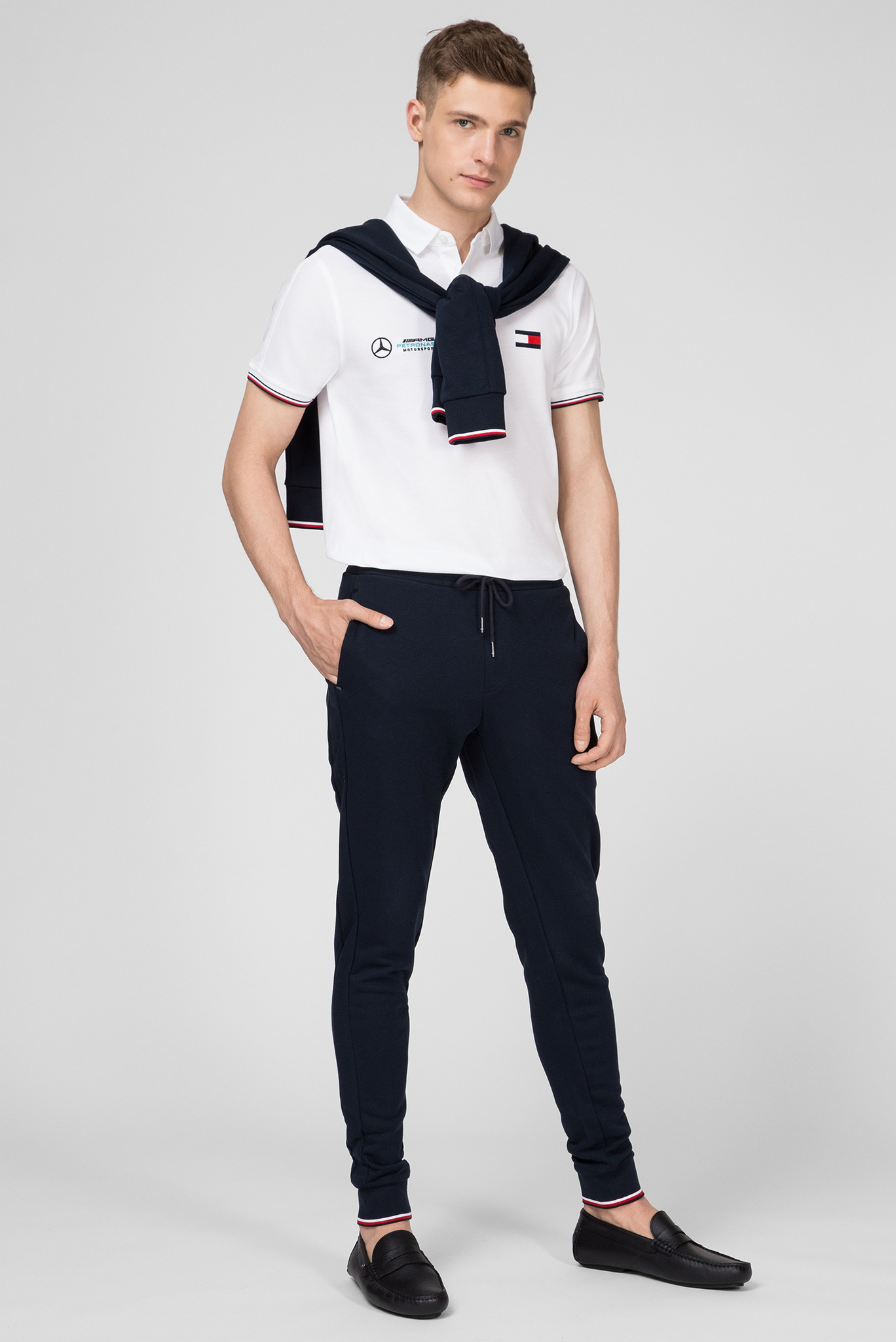 Мужское белое поло 1 MB LOGO 5