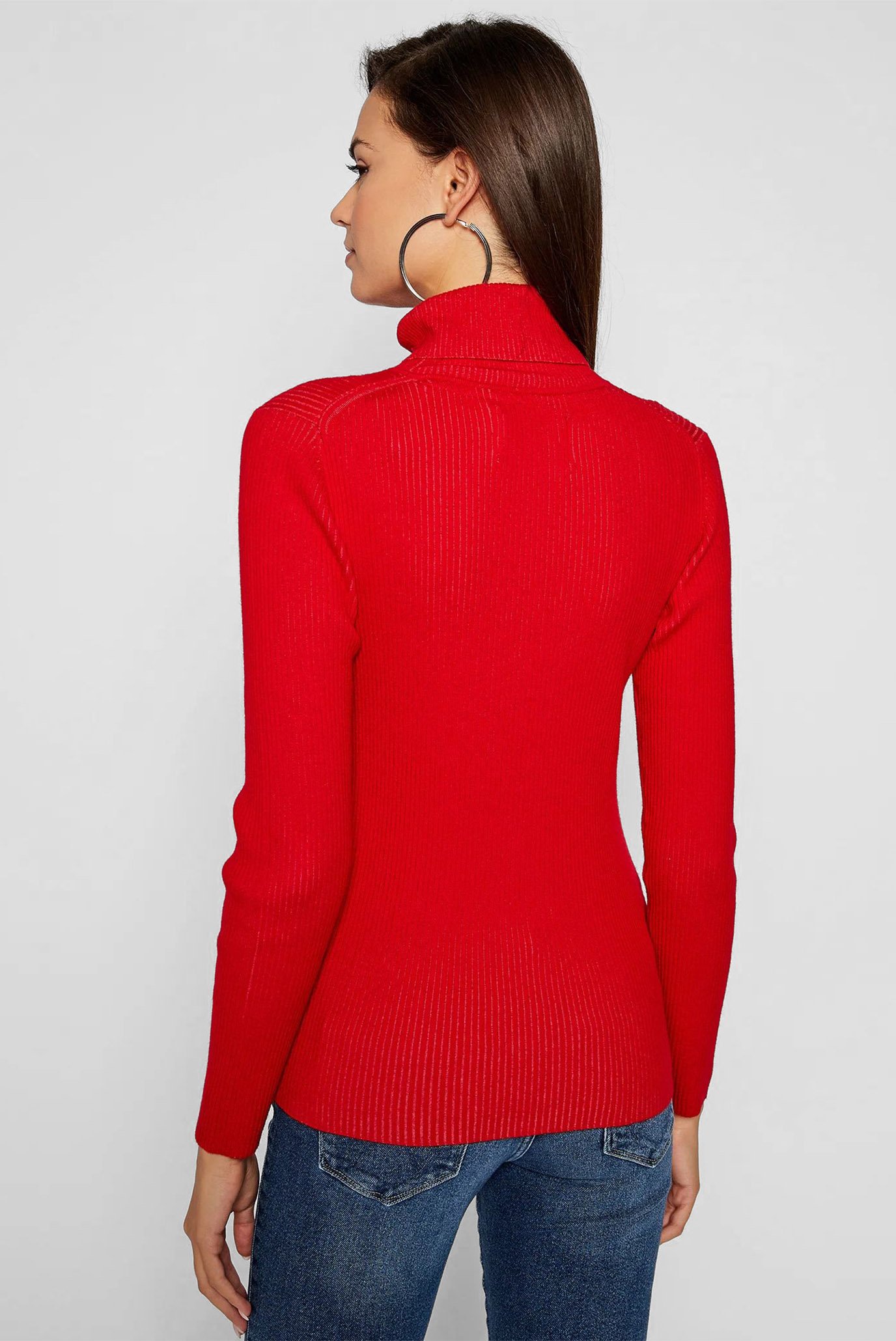 Свитер/RIB ROLL NECK WITH CK 3