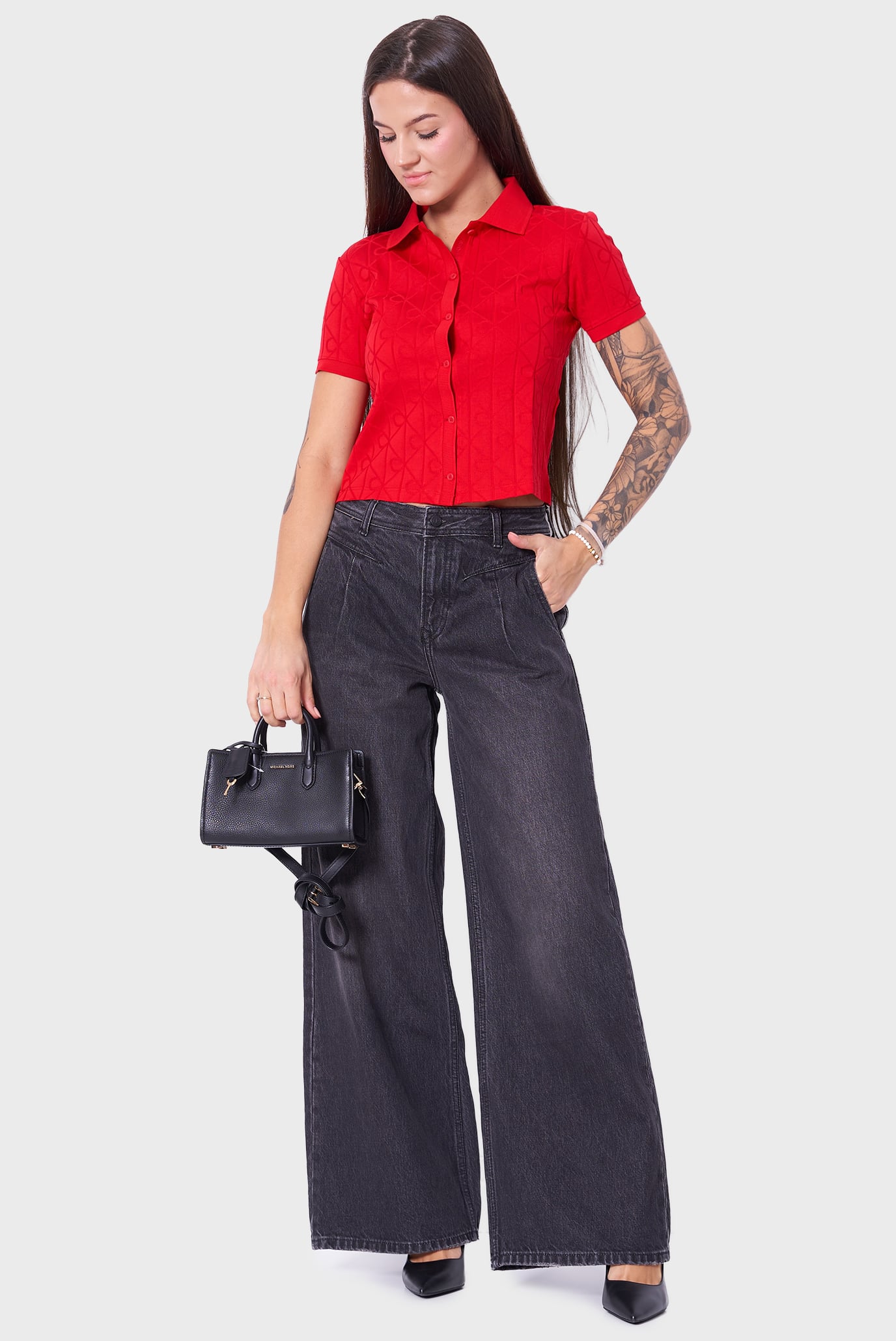 Джинсы WIDE LEG HW ARCHIVE BLK 2