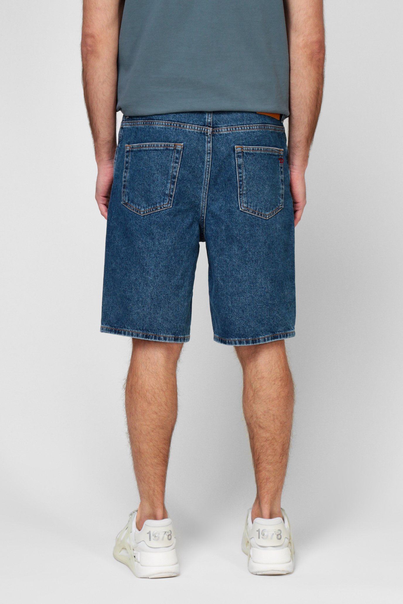 Мужские синие джинсовые шорты D-STRUKT-SHORT 4