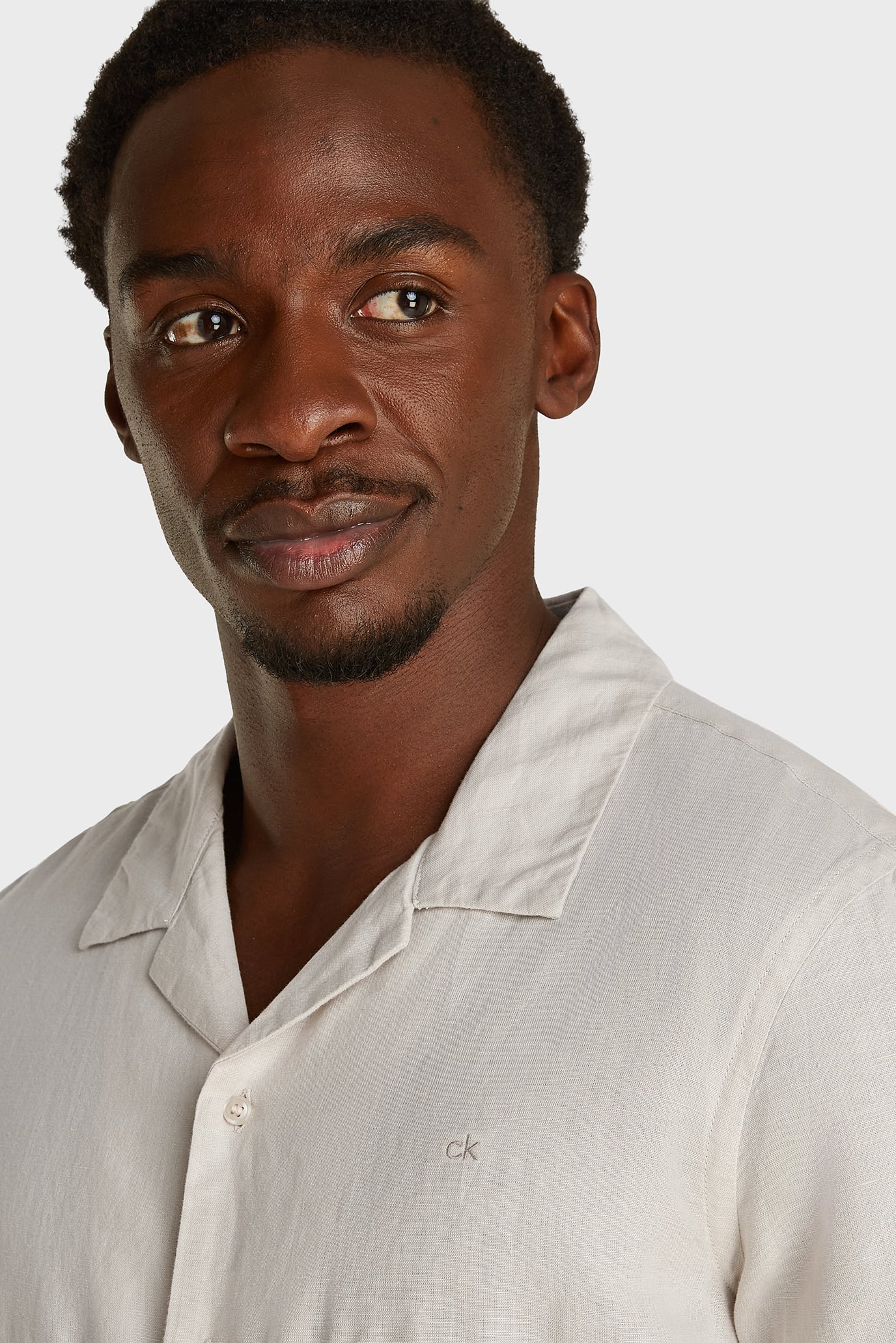 Мужская бежевая льняная рубашка LINEN COTTON CUBAN 4