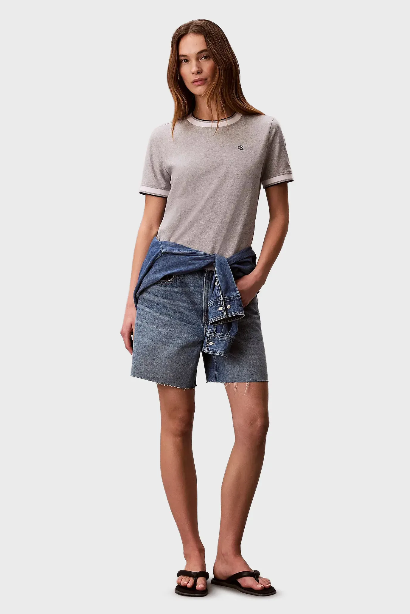 Футболка SS CTN MONOGRAM STRIPE TRIM TEE 2