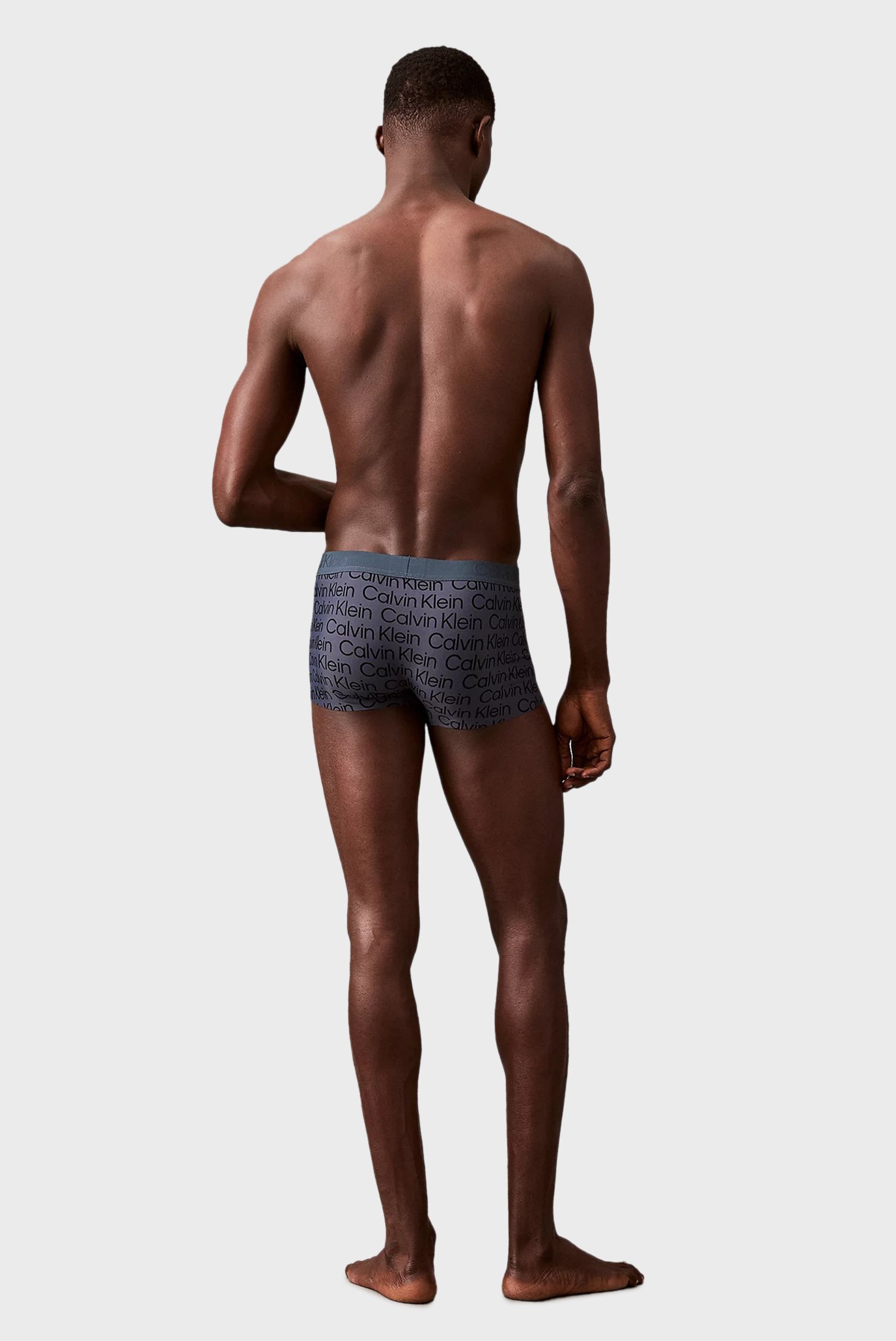 Мужские темно-синие боксеры с узором LOW RISE TRUNK 4