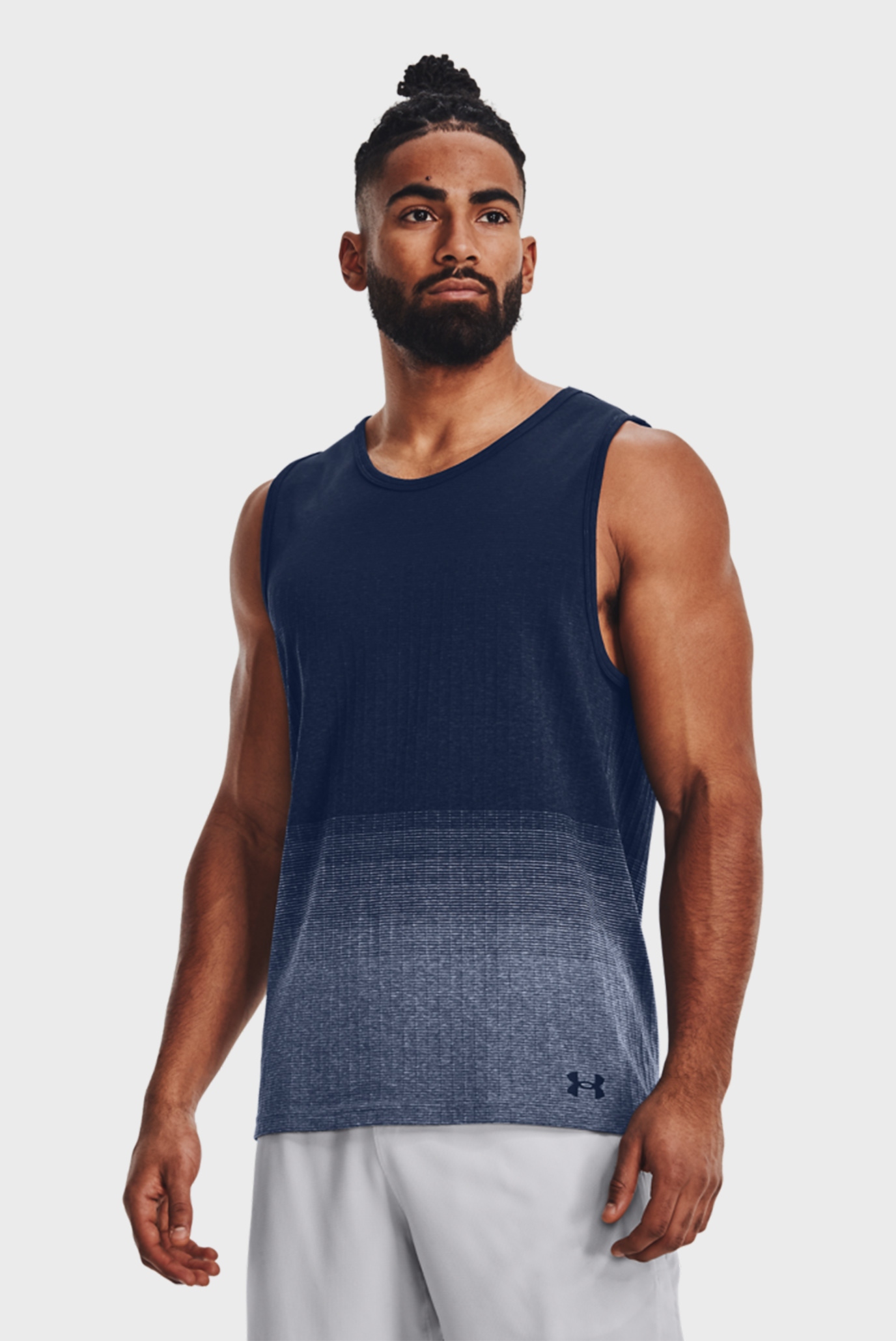 Мужская синяя майка UA Seamless LUX Tank 7