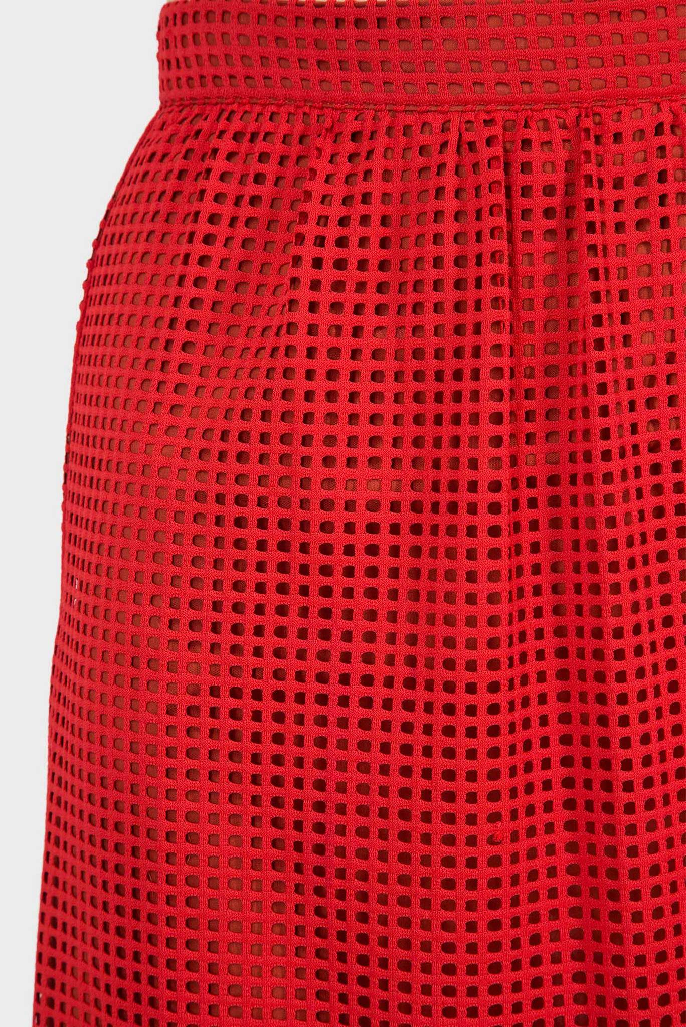 Женская красная юбка 4