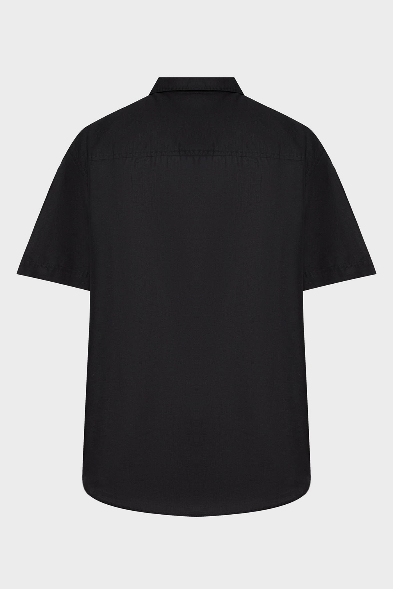 Мужская черная льняная рубашка LINEN COTTON S S SHIRT 2