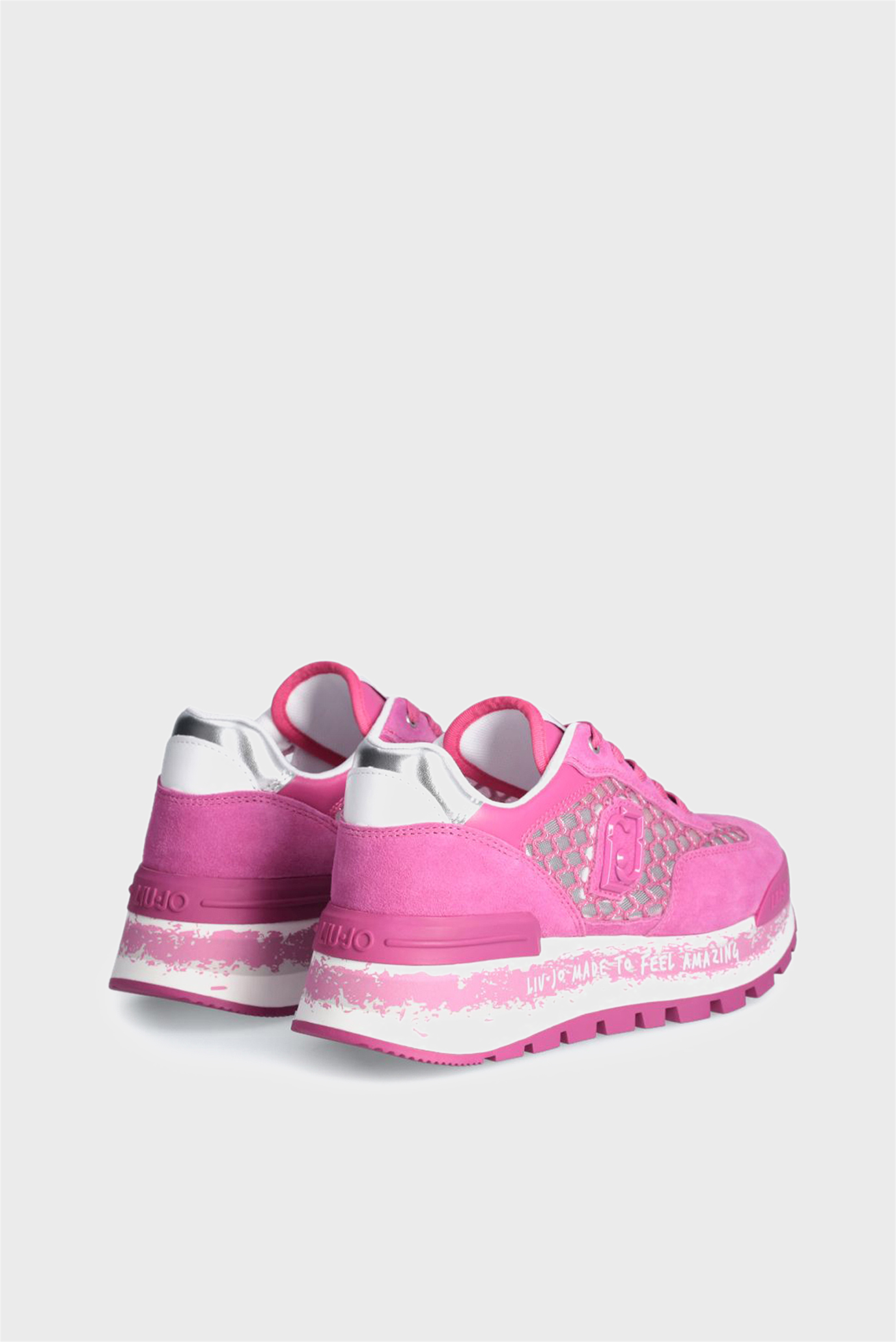 Кроссовки AMAZING 23 - SNEAKER COW SUEDE NET PINK SILVER 5