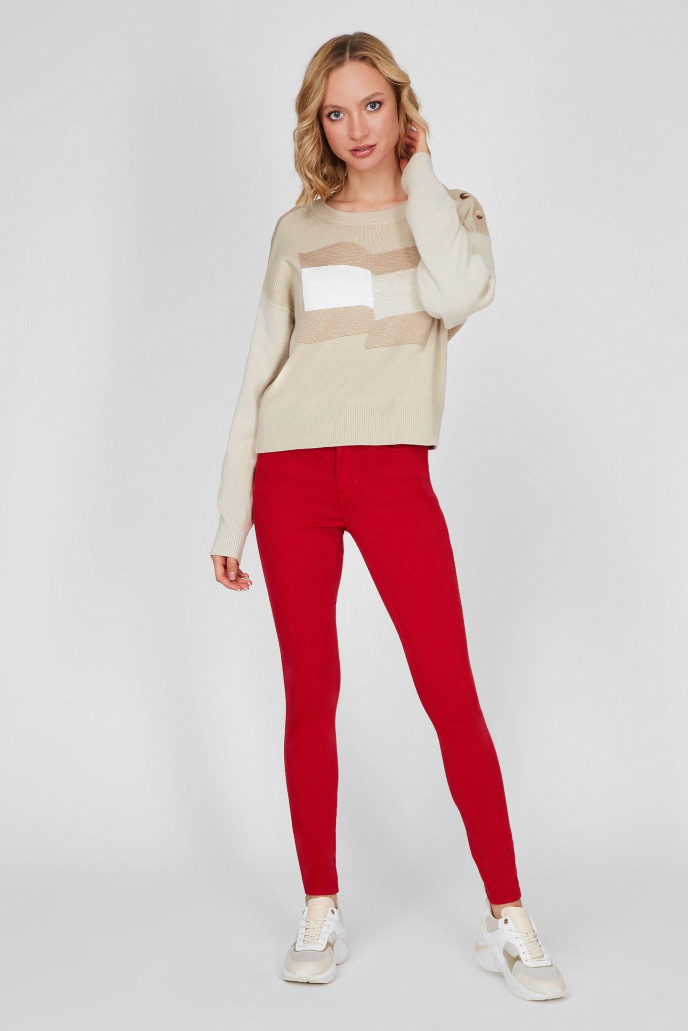 Женский бежевый джемпер ICON 2