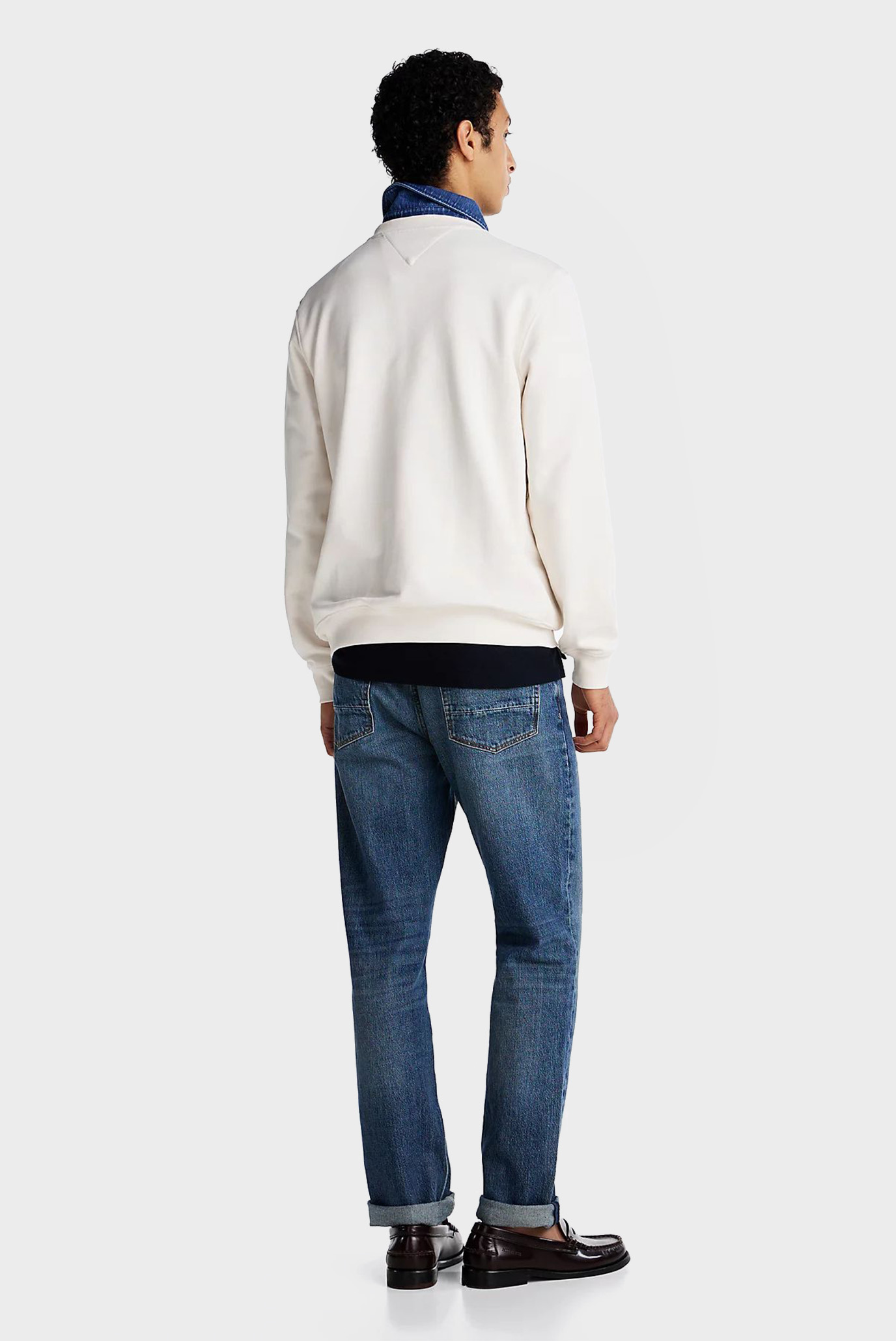 Мужской белый свитшот HILFIGER FLAGS CREWNECK 3