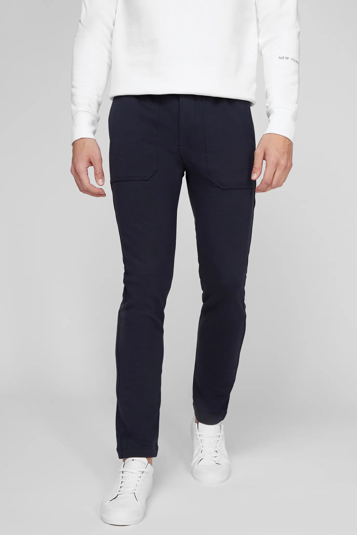 Мужские темно-синие брюки 6