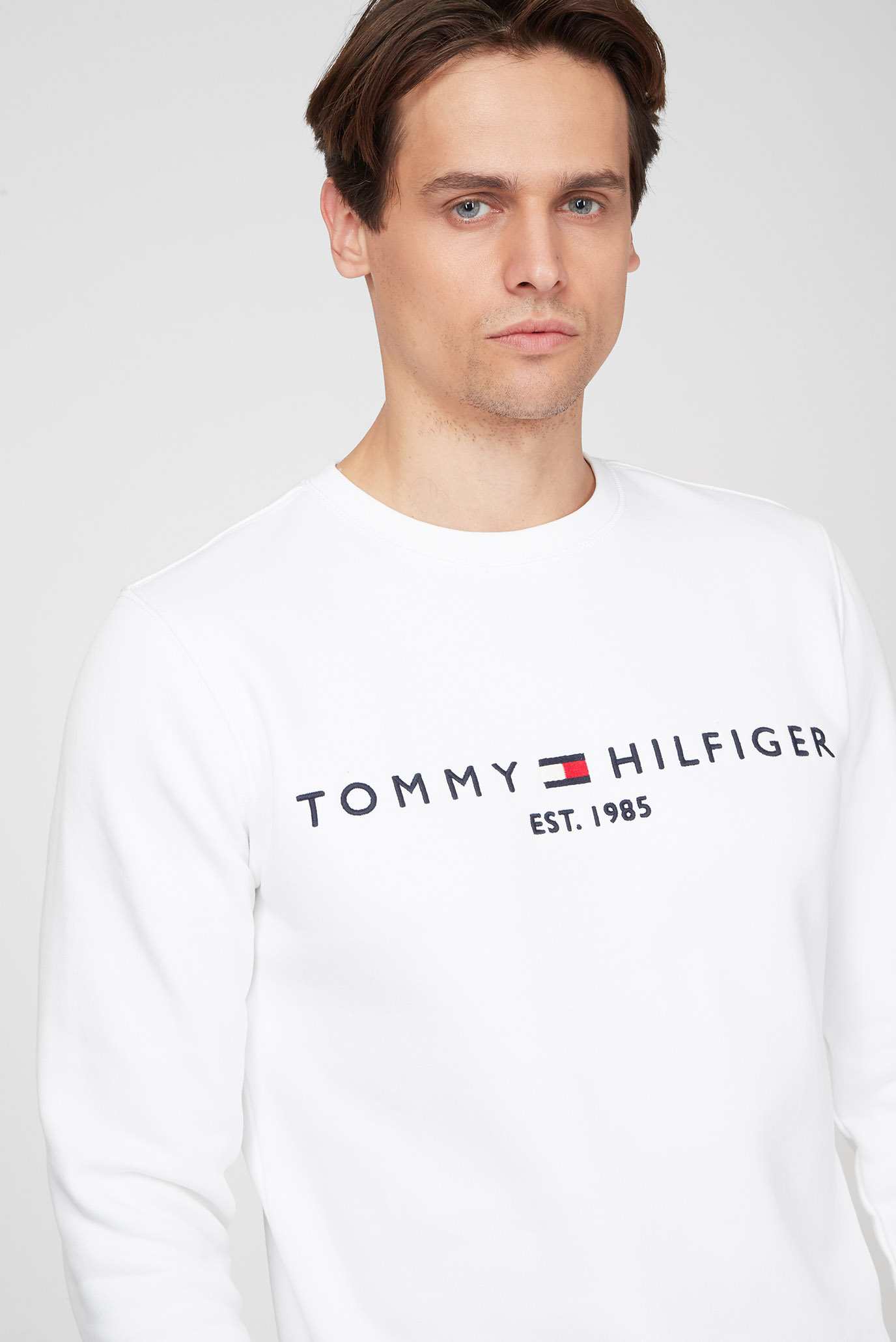 Мужской белый свитшот TOMMY LOGO 7