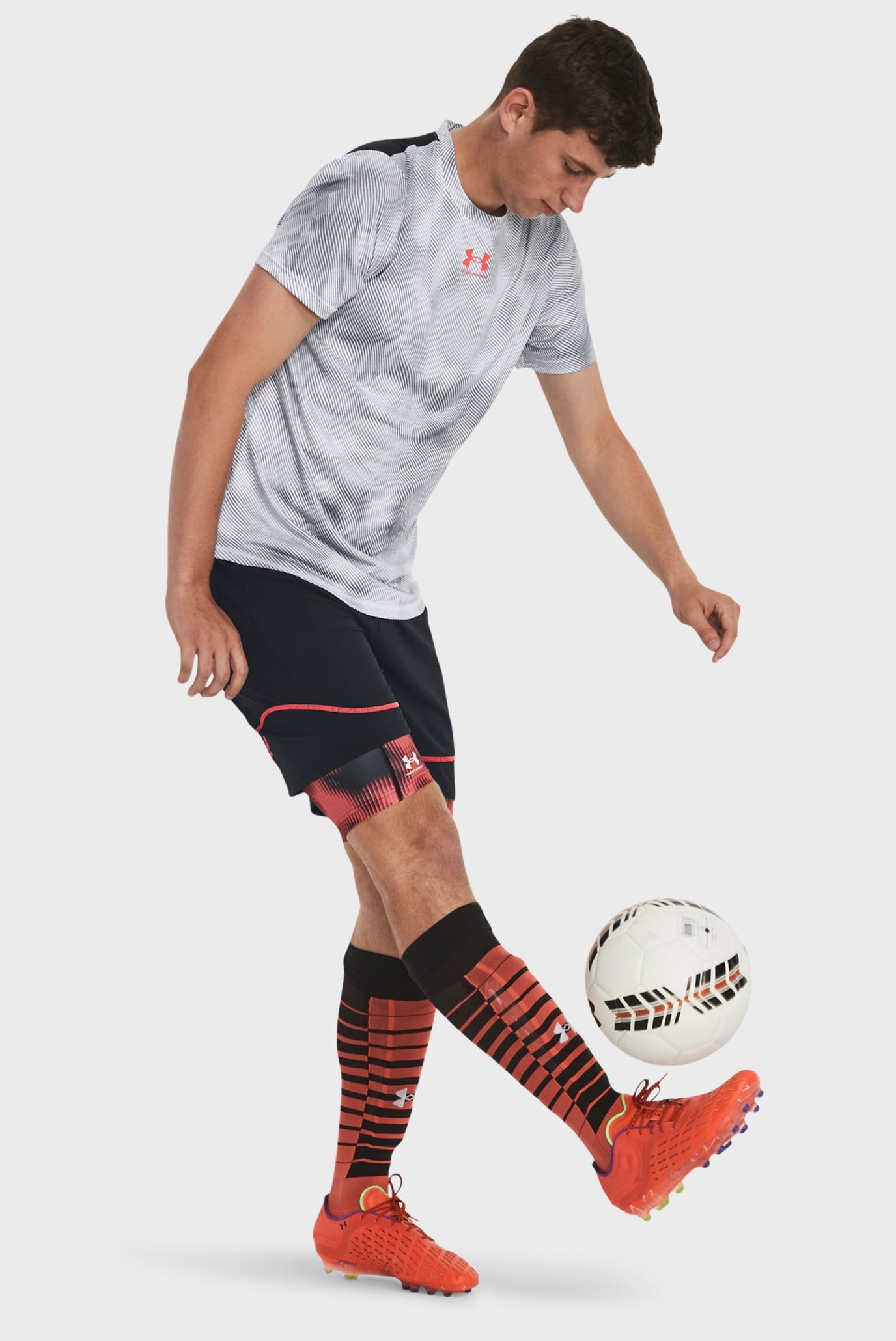 Мужская белая футболка UA M's Ch. Pro Train SS PRNT 4