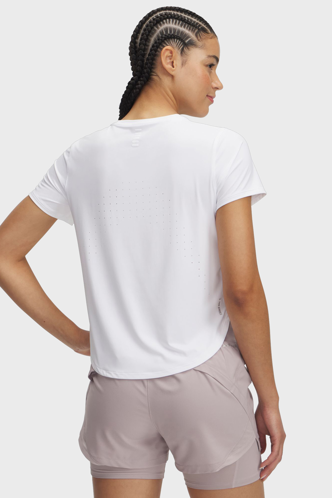 Женская белая футболка UA Launch Elite Shortsleeve 2