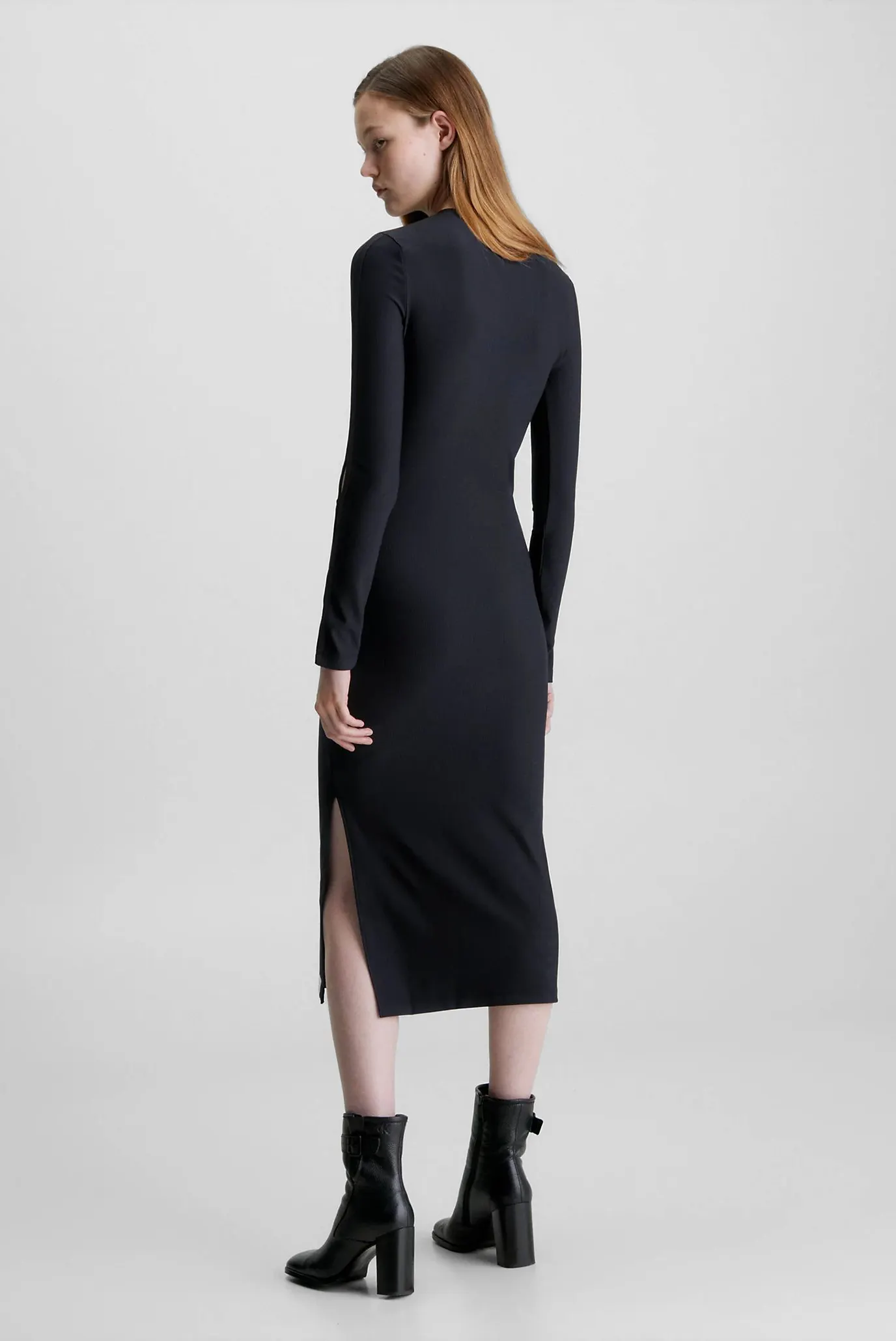 Платье TAB SLEEVE SPLIT RIB  LONG DRESS 3