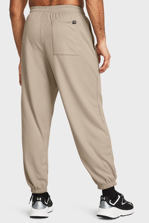 Мужские бежевые спортивные брюки UA Rival Waffle Jogger