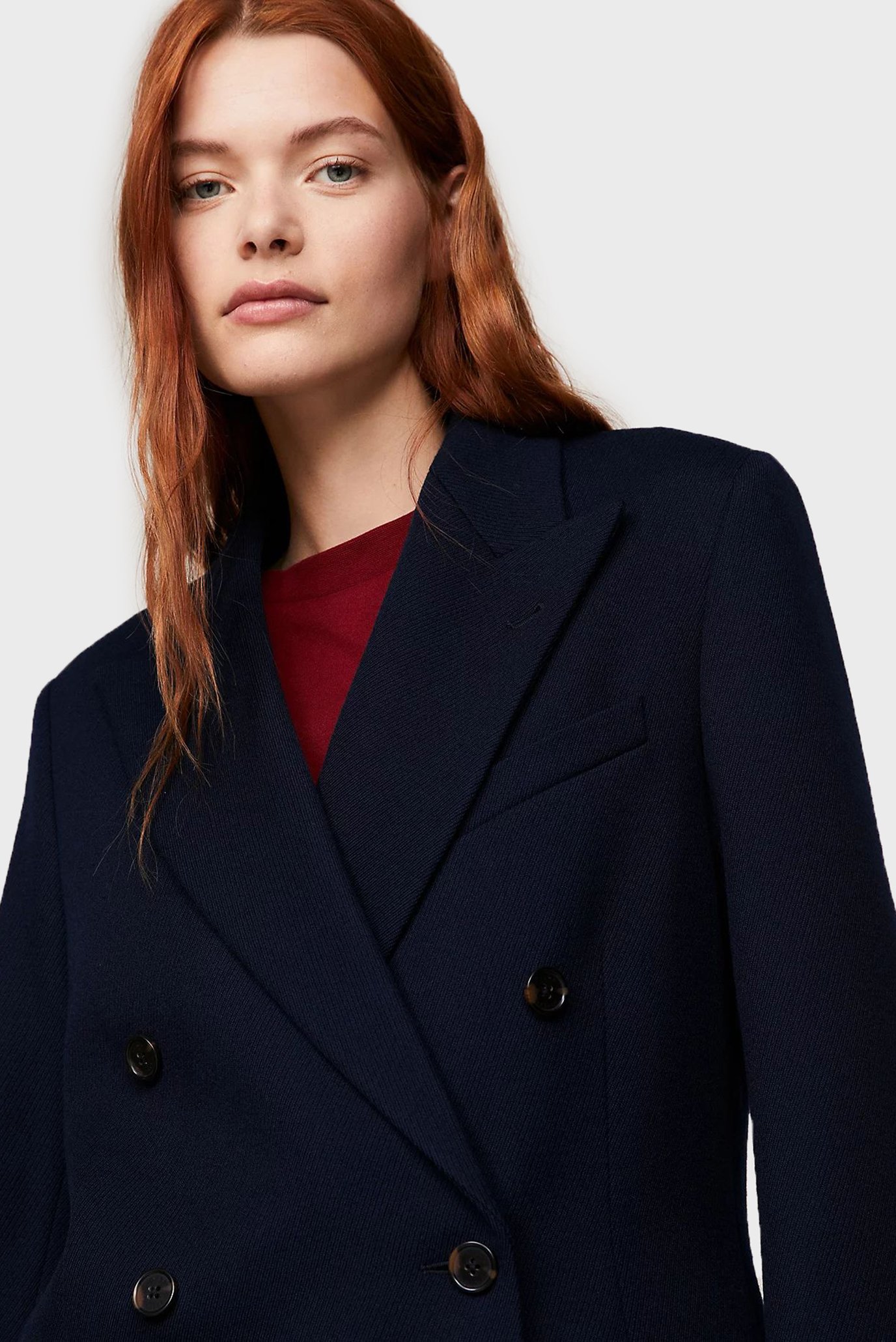 Женский темно-синий шерстяной жакет THC WOOL TWILL PREP DB BLAZER 5