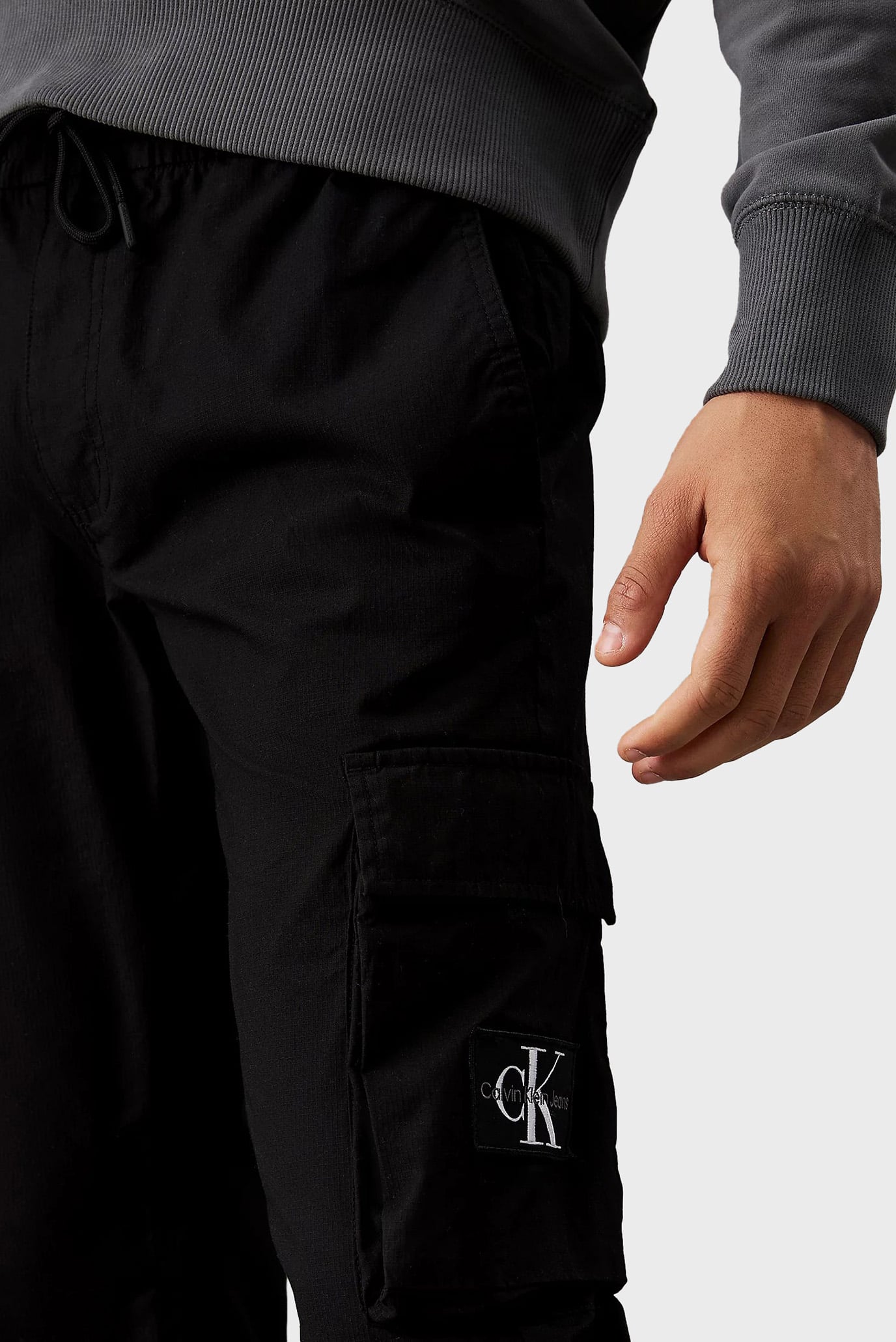 Мужские черные карго SKINNY WASHED CARGO 4