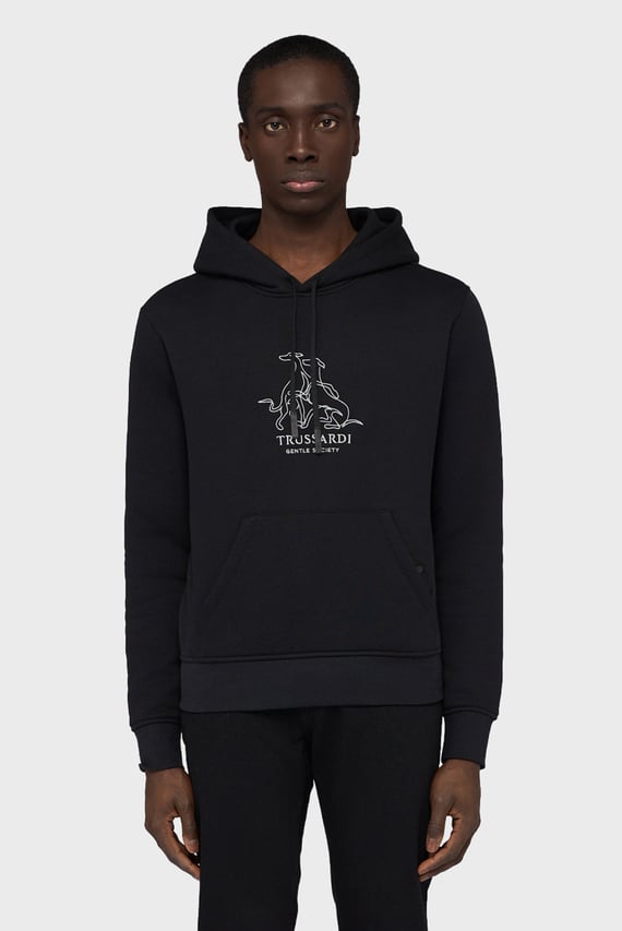 Худи MF512F01 HOODIE - GENTLE SOCIETY EMBROIDERY - DIAGONAL FRENCH TERRY Trussardi