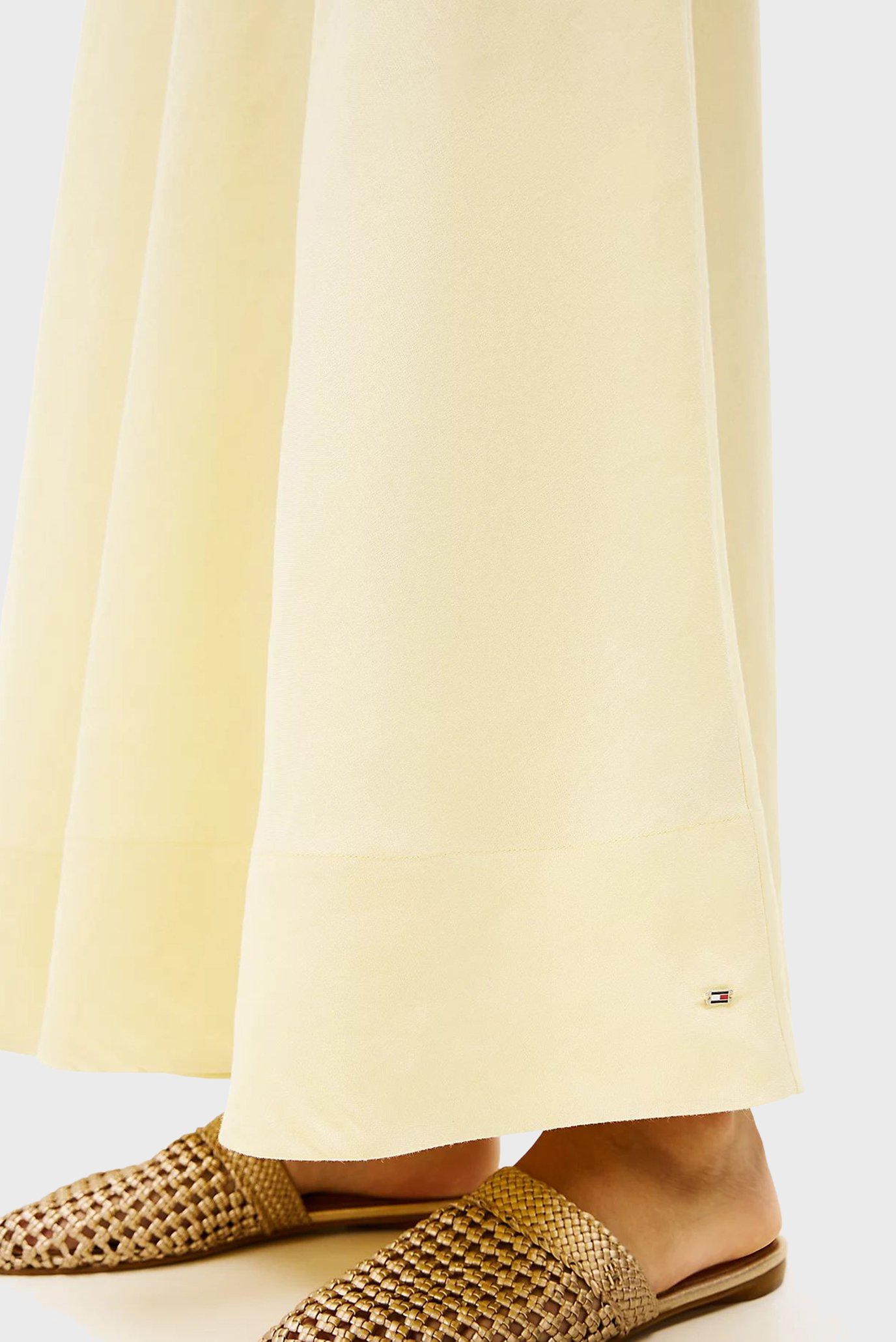 Женское желтое льняное платье TEXTURED 4