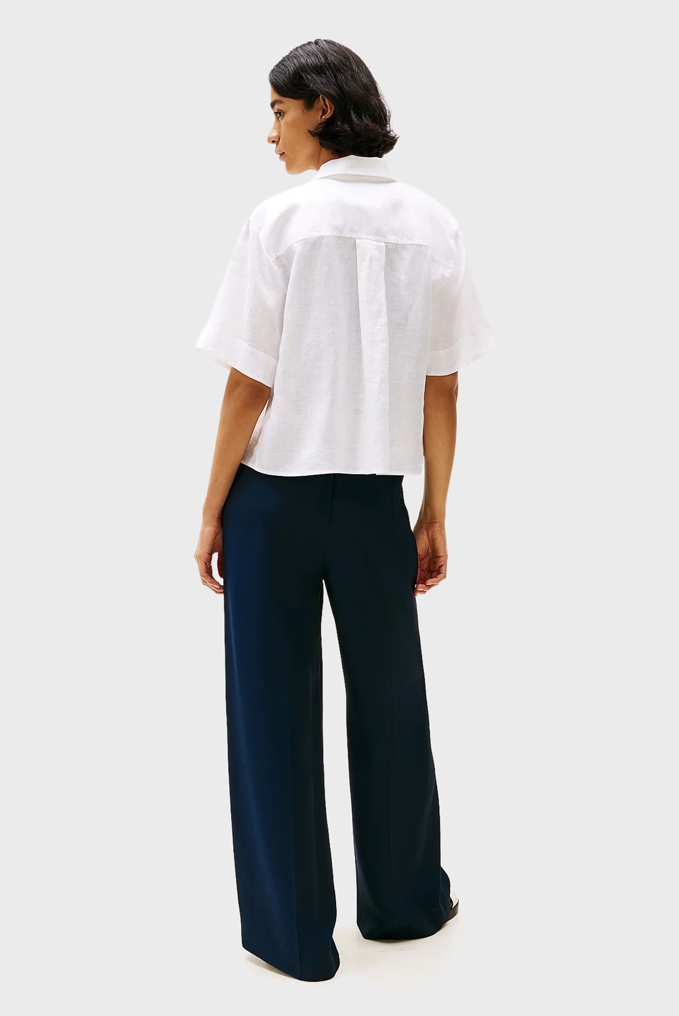 Женская белая льняная рубашка ESSTommy Hilfiger Женская белая льняная рубашка ESS 3