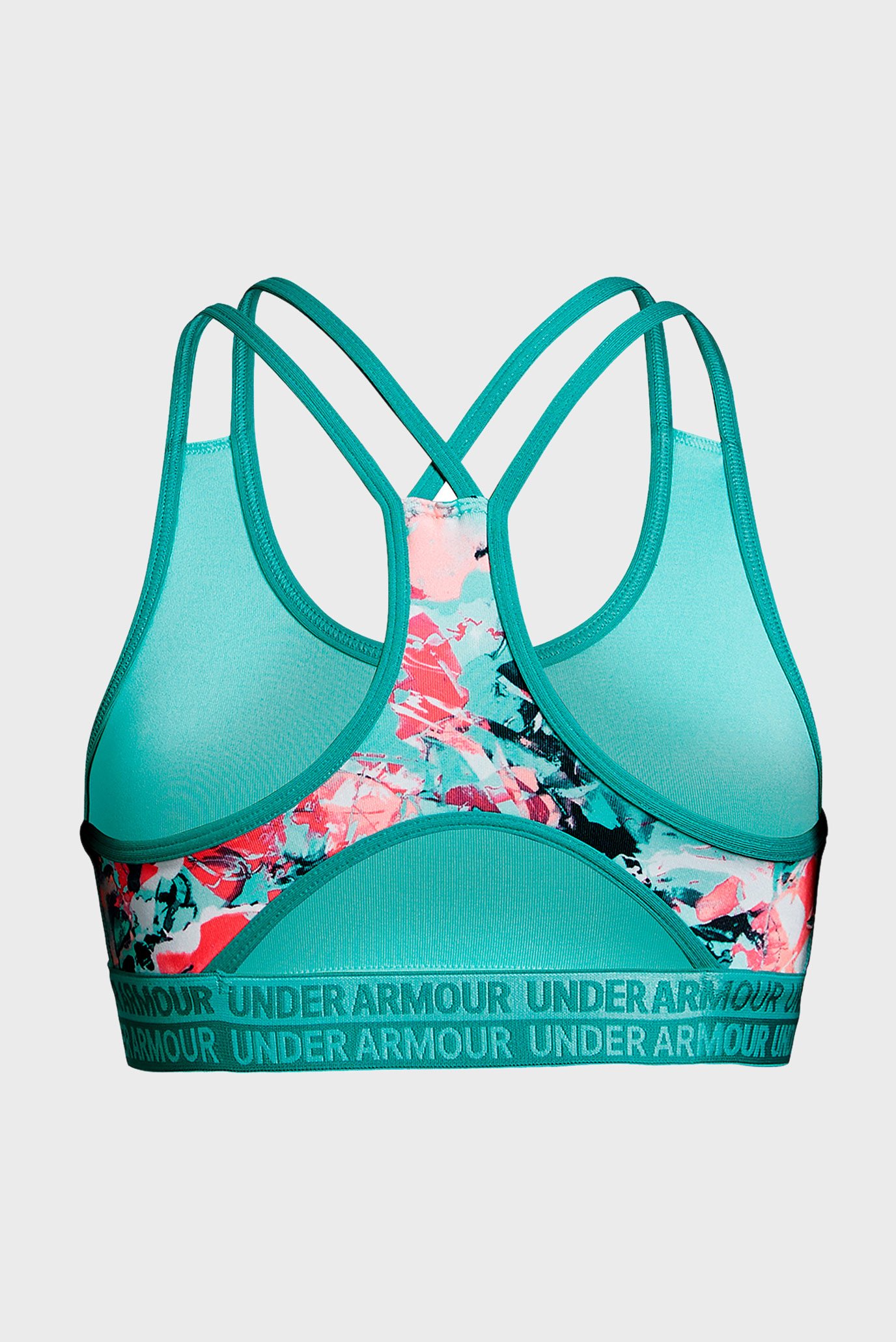 Детский бирюзовый спортивный топ Armour HeatGear Novelty Bra 2